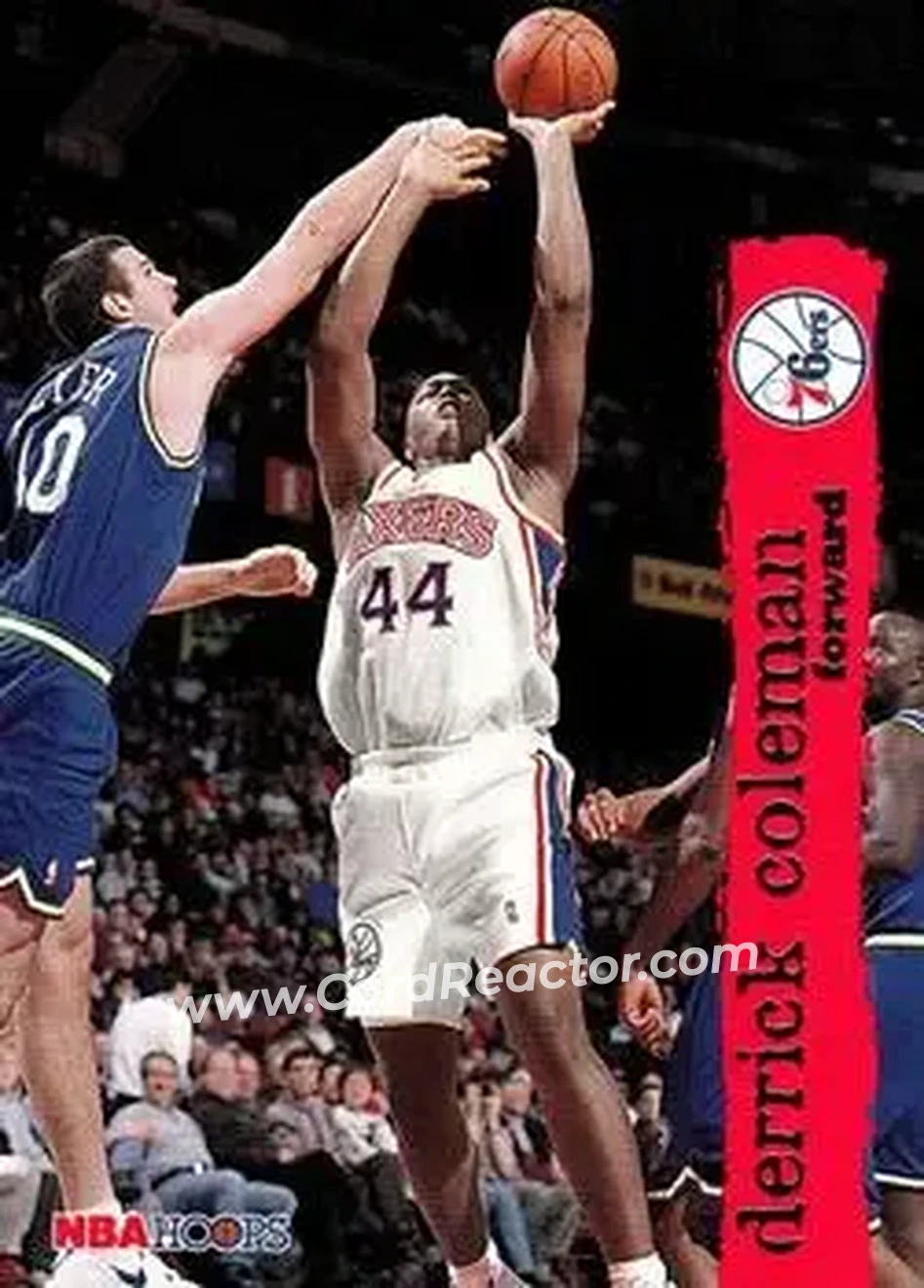 1995-96 Hoops #320 - Derrick Coleman - Philadelphia 76ers - Front