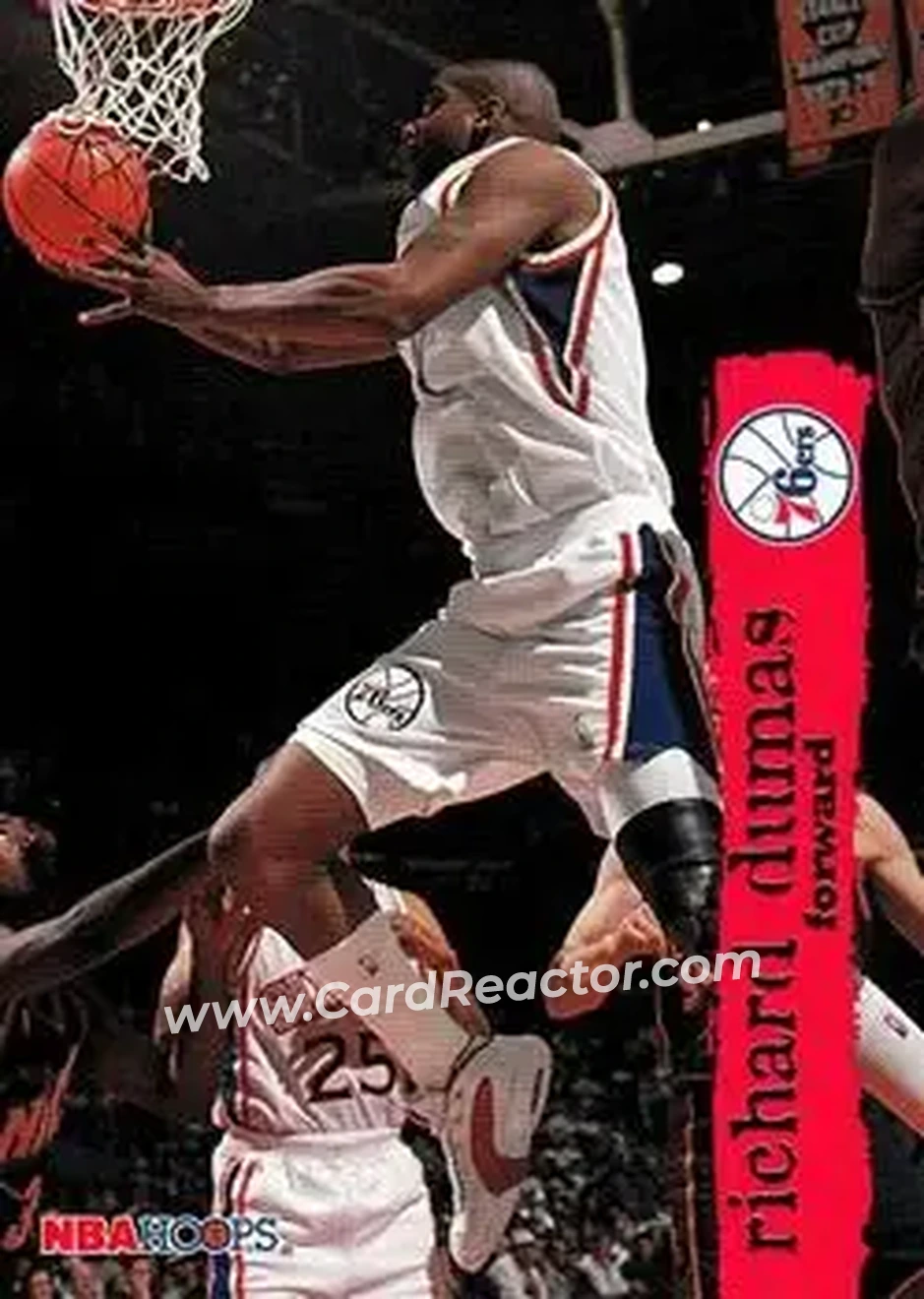 1995-96 Hoops #321 - Richard Dumas - Philadelphia 76ers - Front