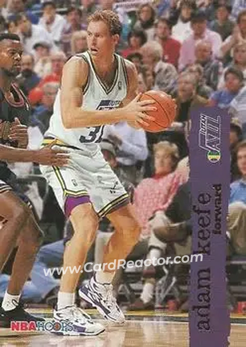 1995-96 Hoops #331 - Adam Keefe - Utah Jazz - Front 1995-96 Hoops #331 - Adam Keefe - Utah Jazz - Front