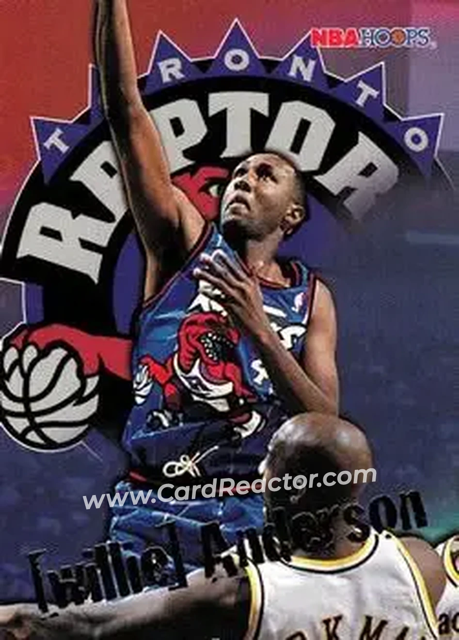 1995-96 Hoops #338 - Willie Anderson - Toronto Raptors - Front