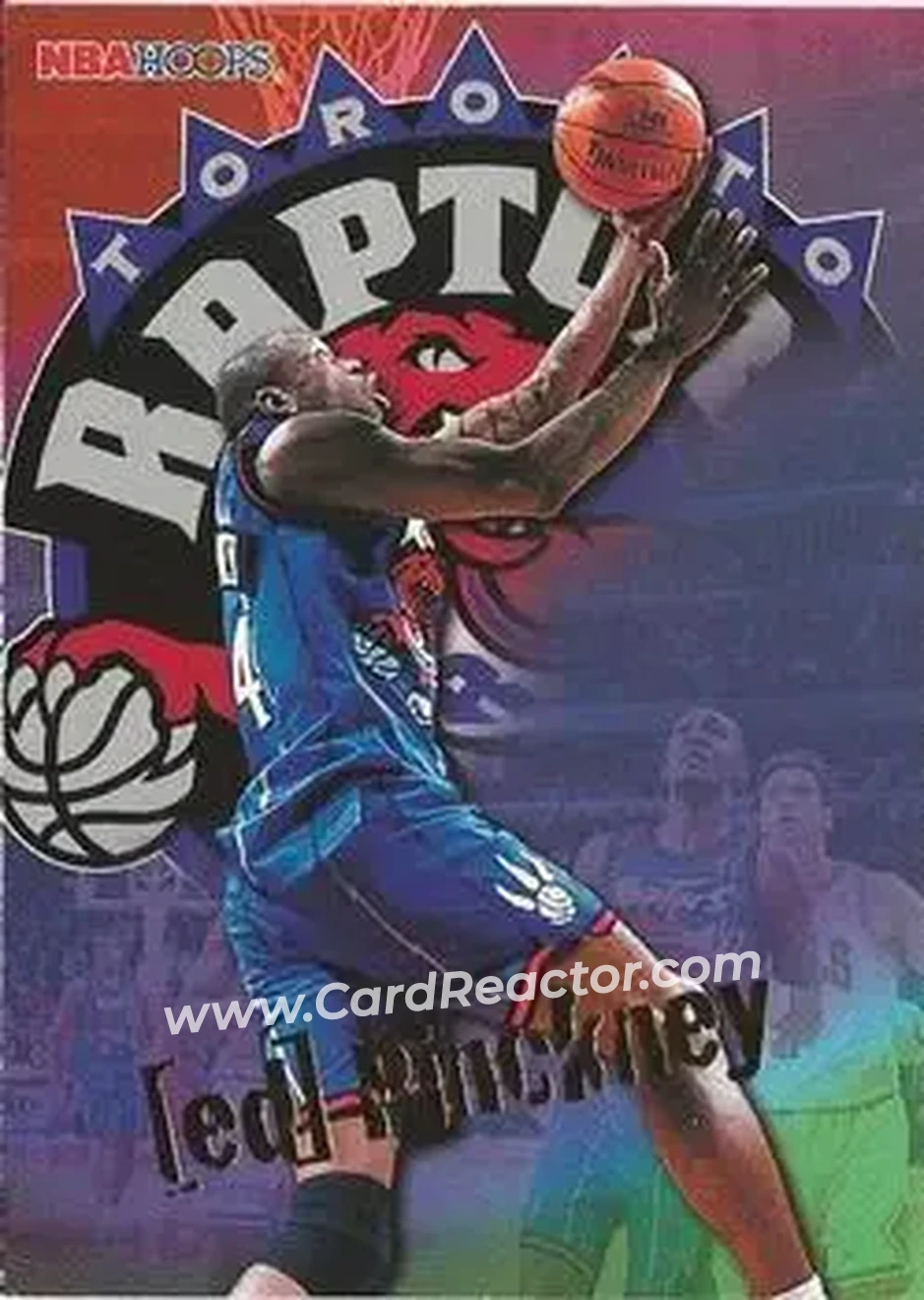 1995-96 Hoops #343 - Ed Pinckney - Toronto Raptors - Front