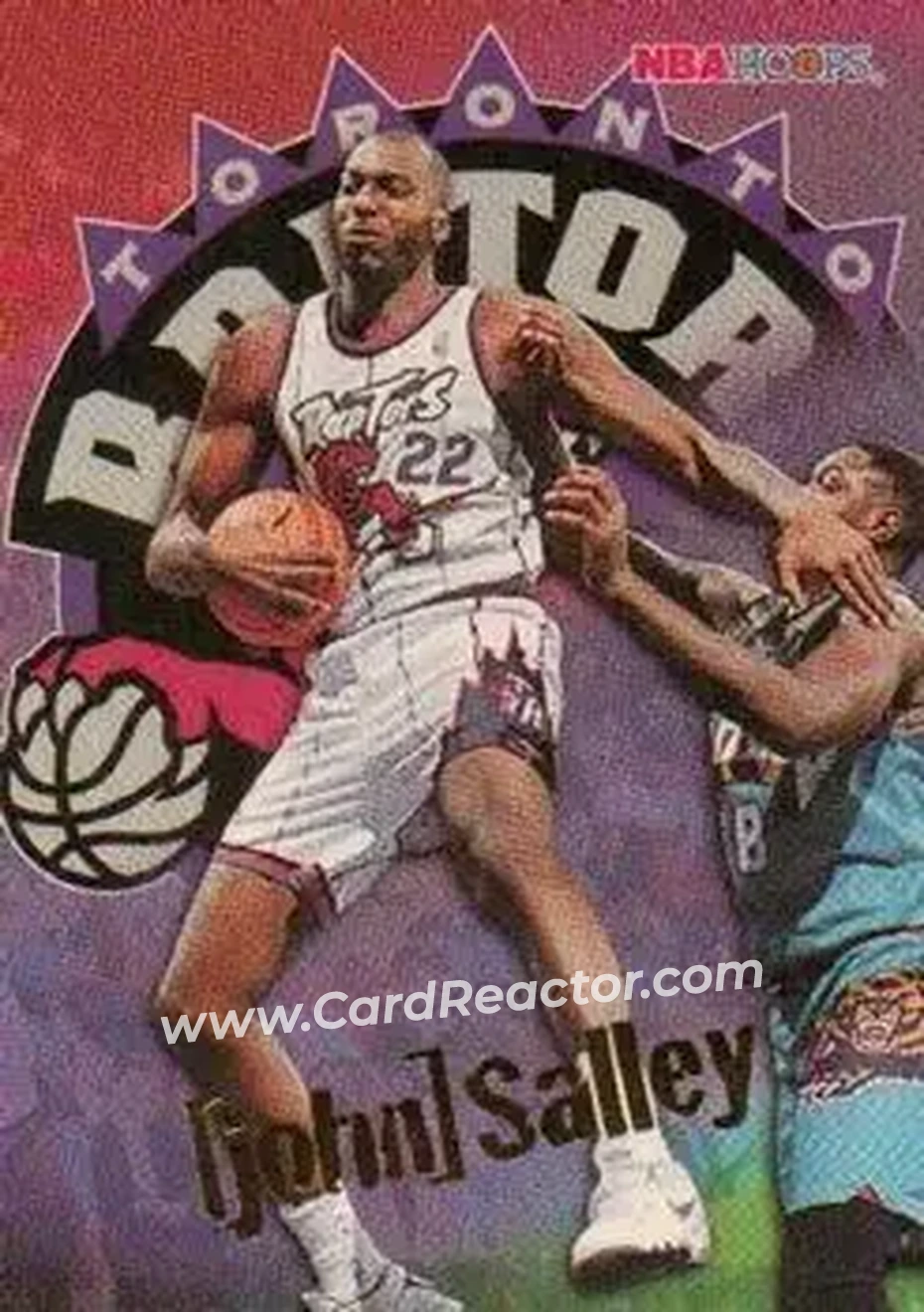 1995-96 Hoops #346 - John Salley - Toronto Raptors - Front