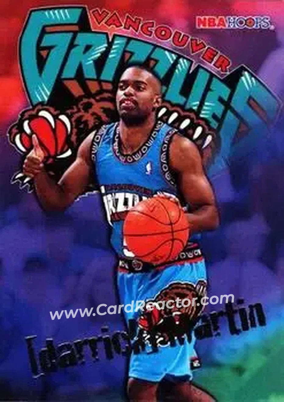 1995-96 Hoops #354 - Darrick Martin - Vancouver Grizzlies - Front