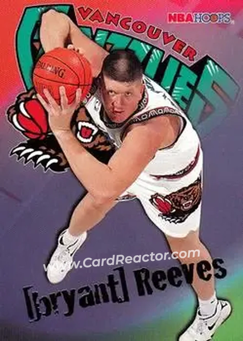1995-96 Hoops #356 - Bryant Reeves - Vancouver Grizzlies - Front 1995-96 Hoops #356 - Bryant Reeves - Vancouver Grizzlies - Front