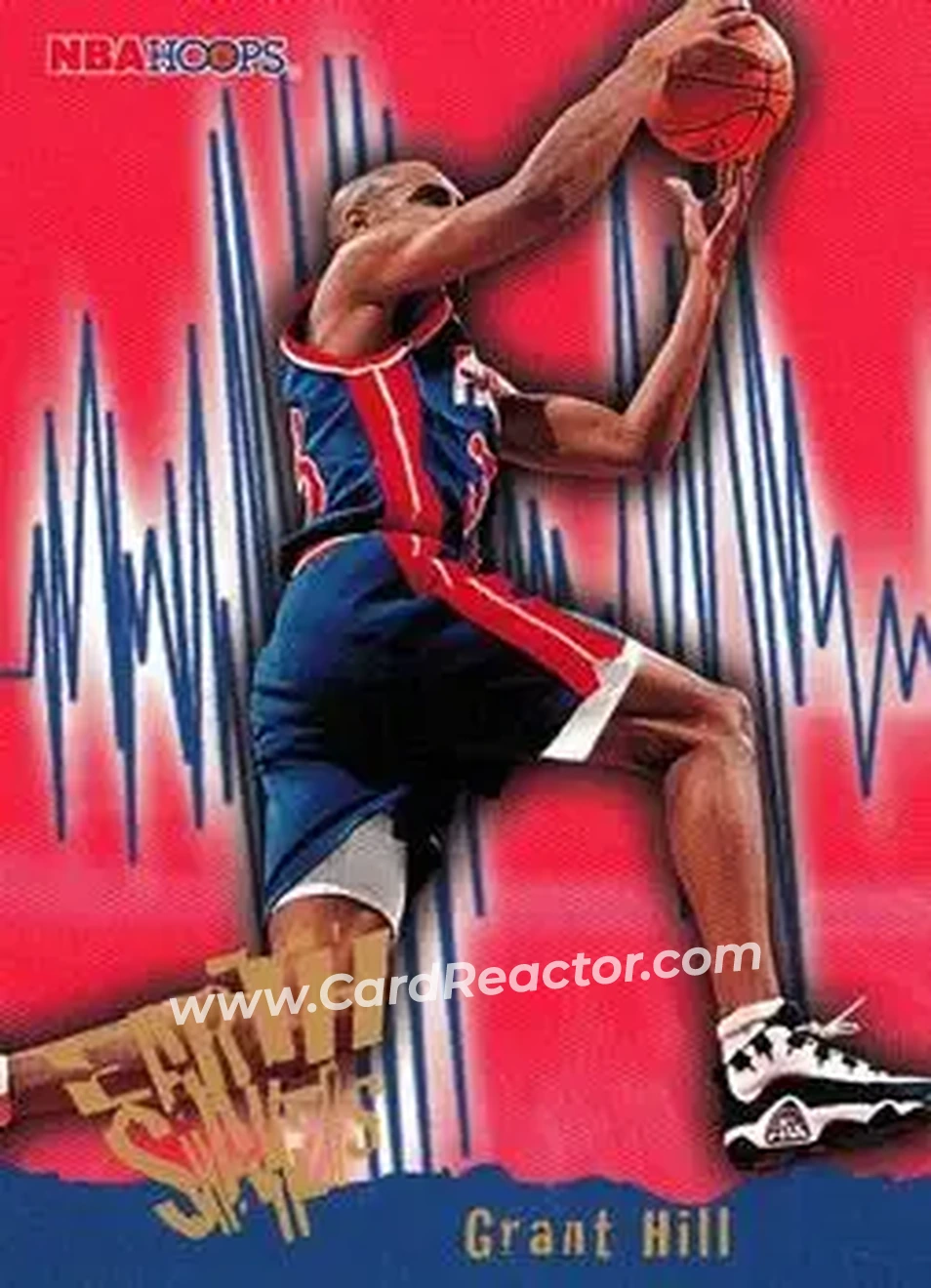 1995-96 Hoops #360 - Grant Hill - Detroit Pistons - Front
