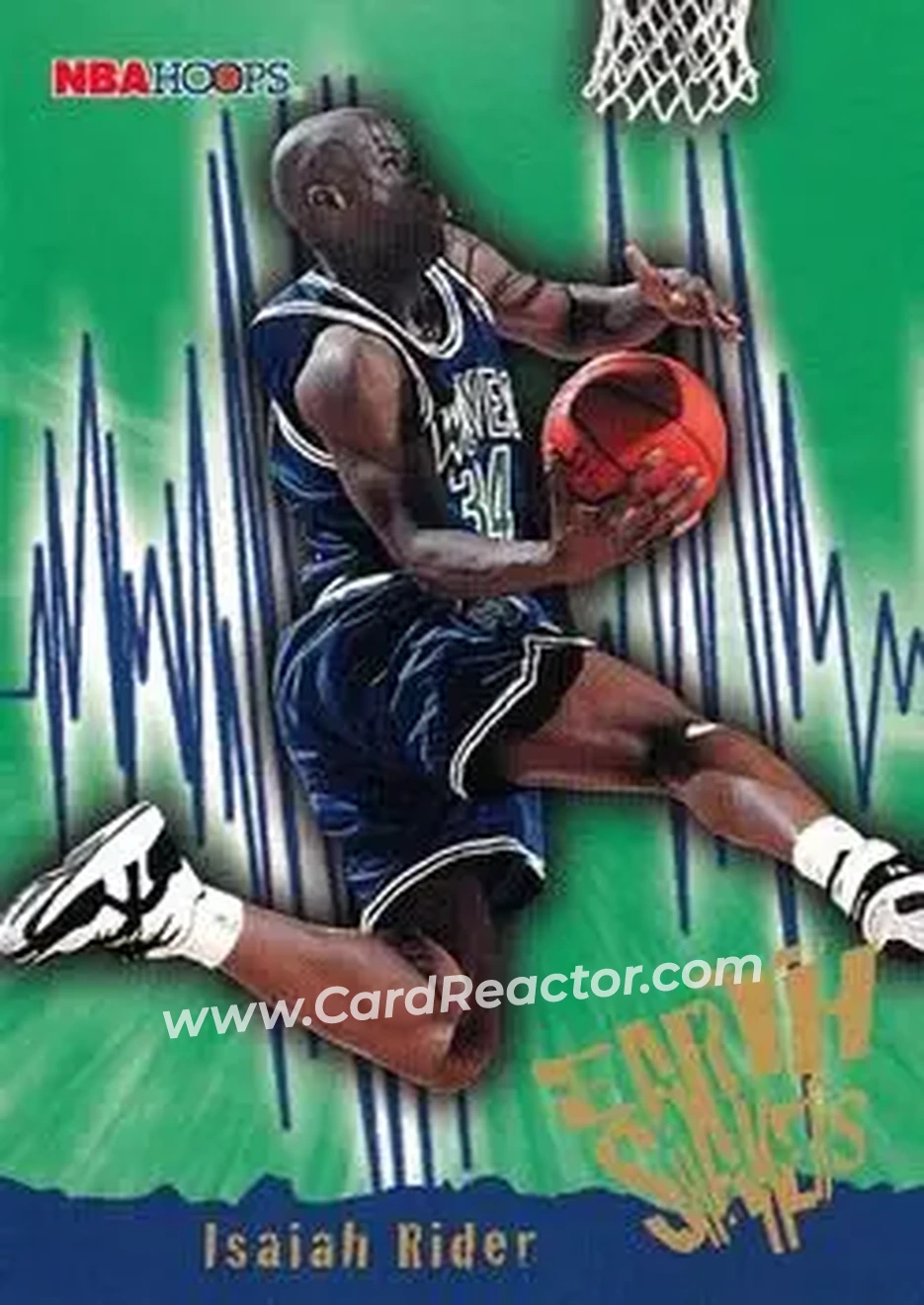 1995-96 Hoops #364 - Isaiah Rider - Minnesota Timberwolves - Front