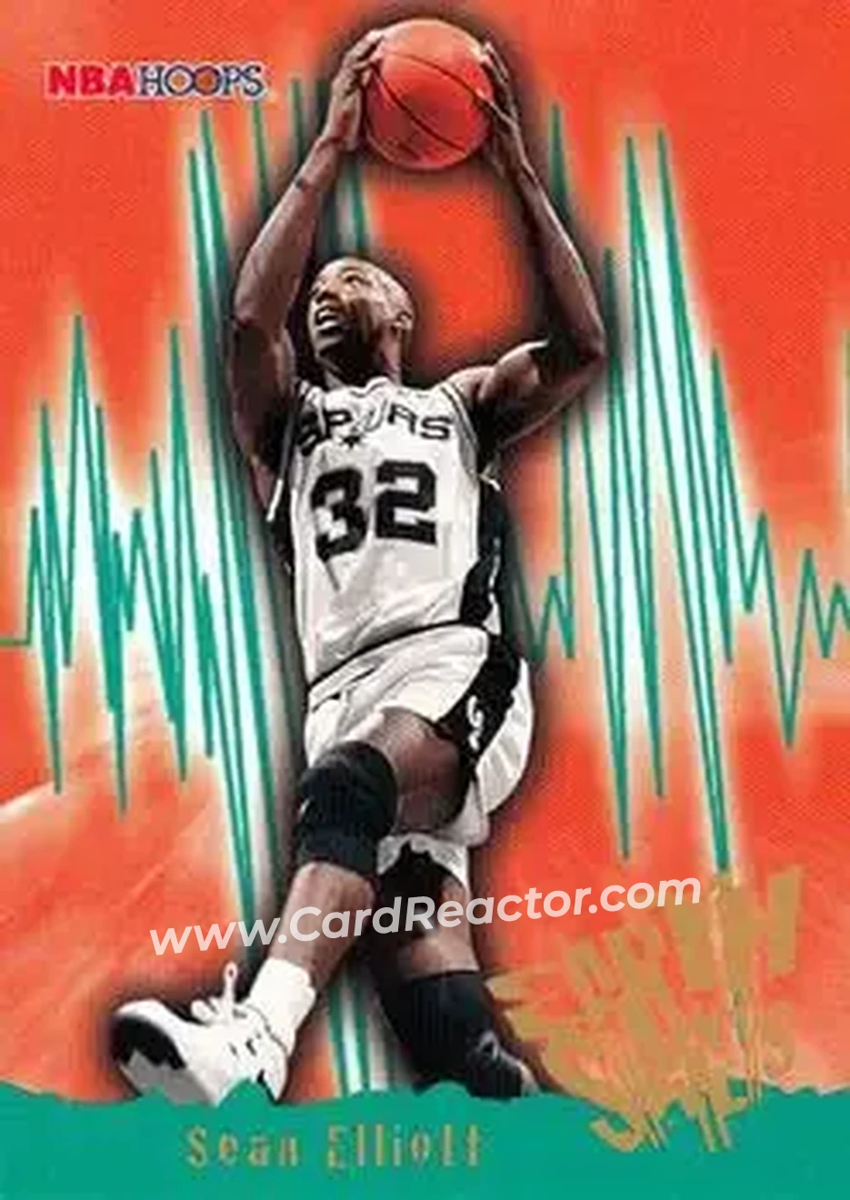1995-96 Hoops #370 - Sean Elliott - San Antonio Spurs - Front