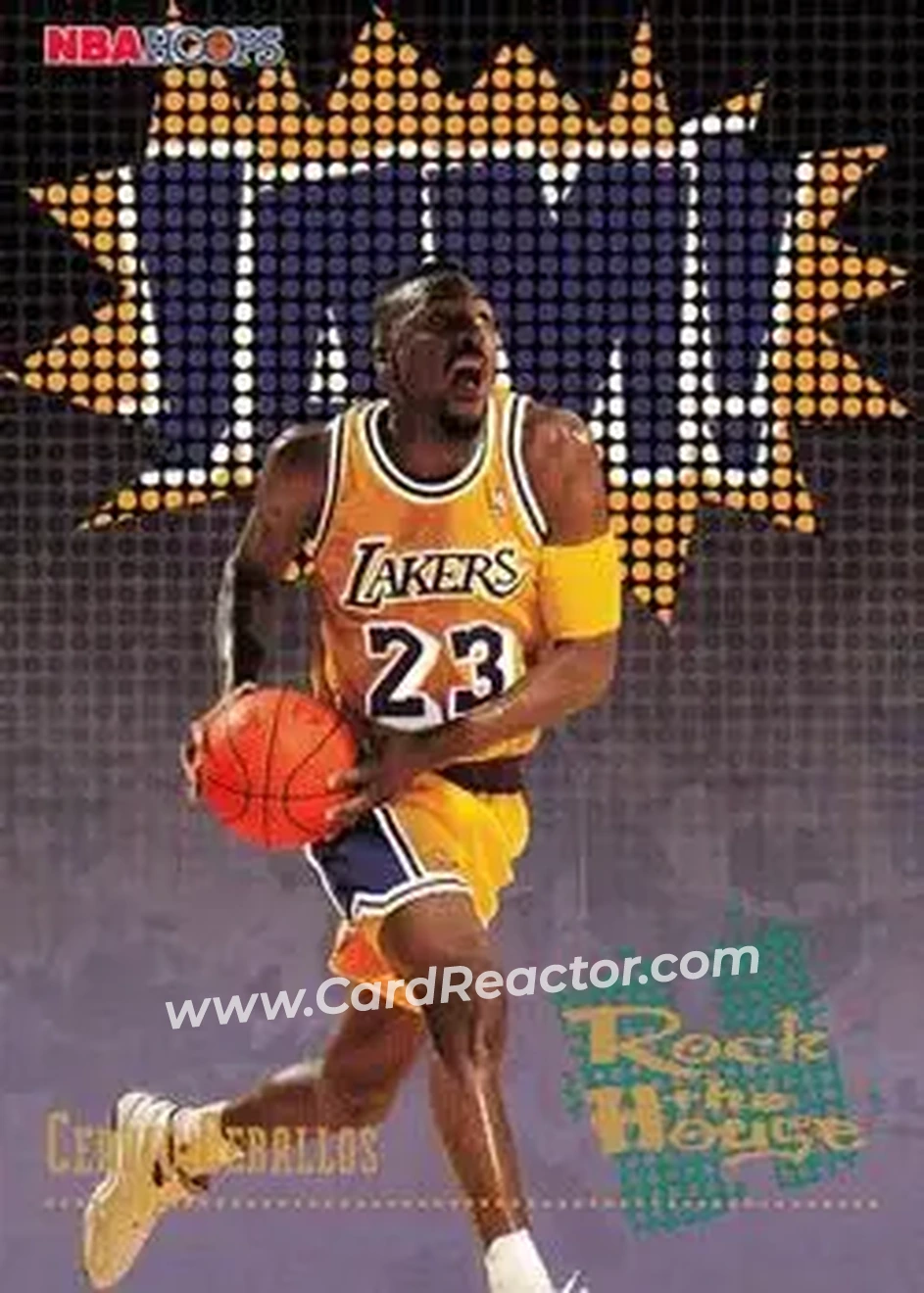 1995-96 Hoops #381 - Cedric Ceballos - Los Angeles Lakers - Front