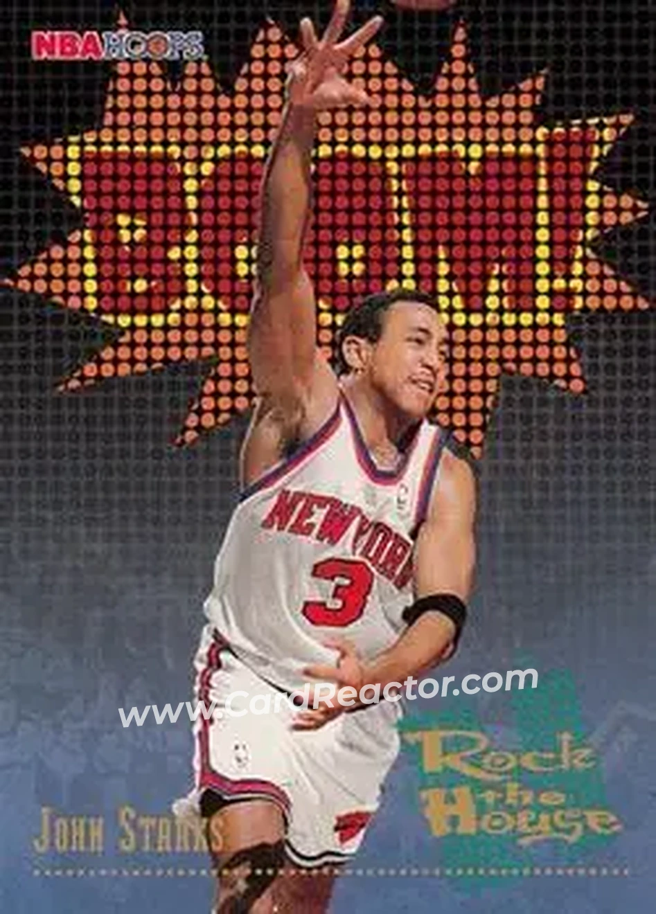 1995-96 Hoops #383 - John Starks - New York Knicks - Front