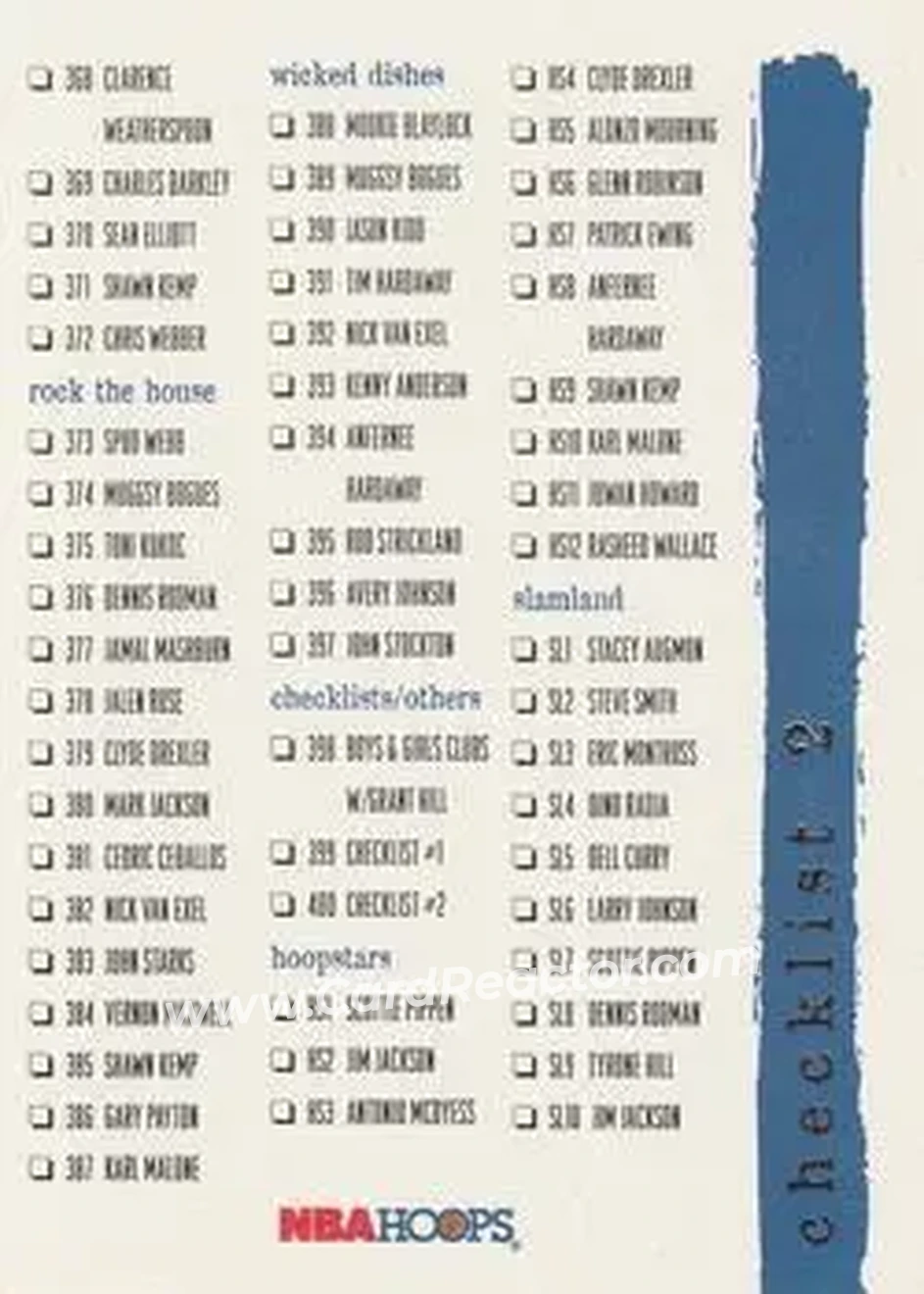 1995-96 Hoops #400 - Card #400 - Front