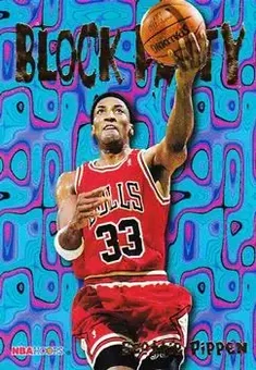 1995-96 Hoops #3 Block Party Scottie Pippen