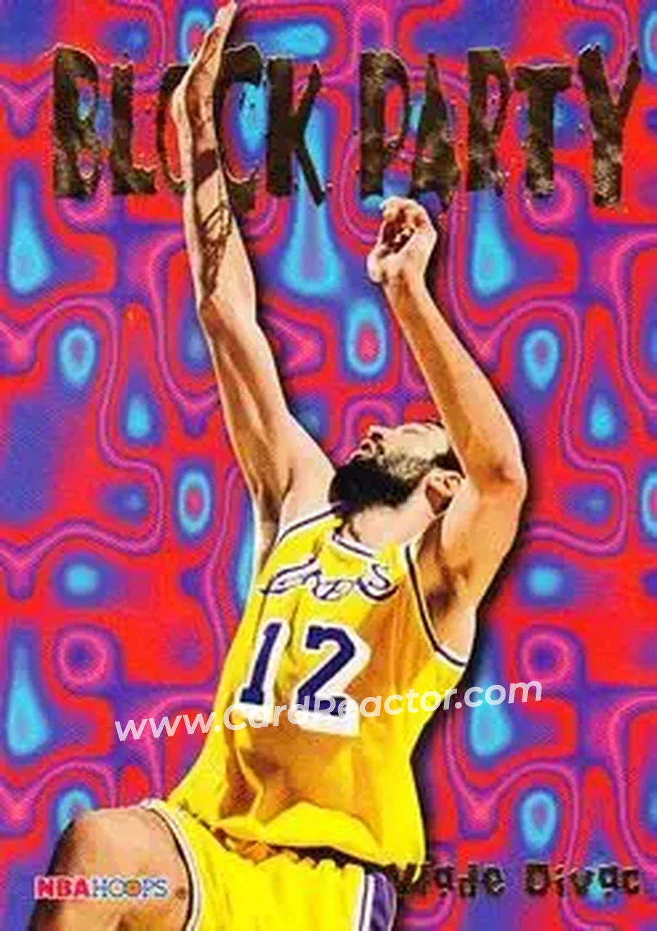1995-96 Hoops - Block Party #5 - Vlade Divac - Los Angeles Lakers - Front