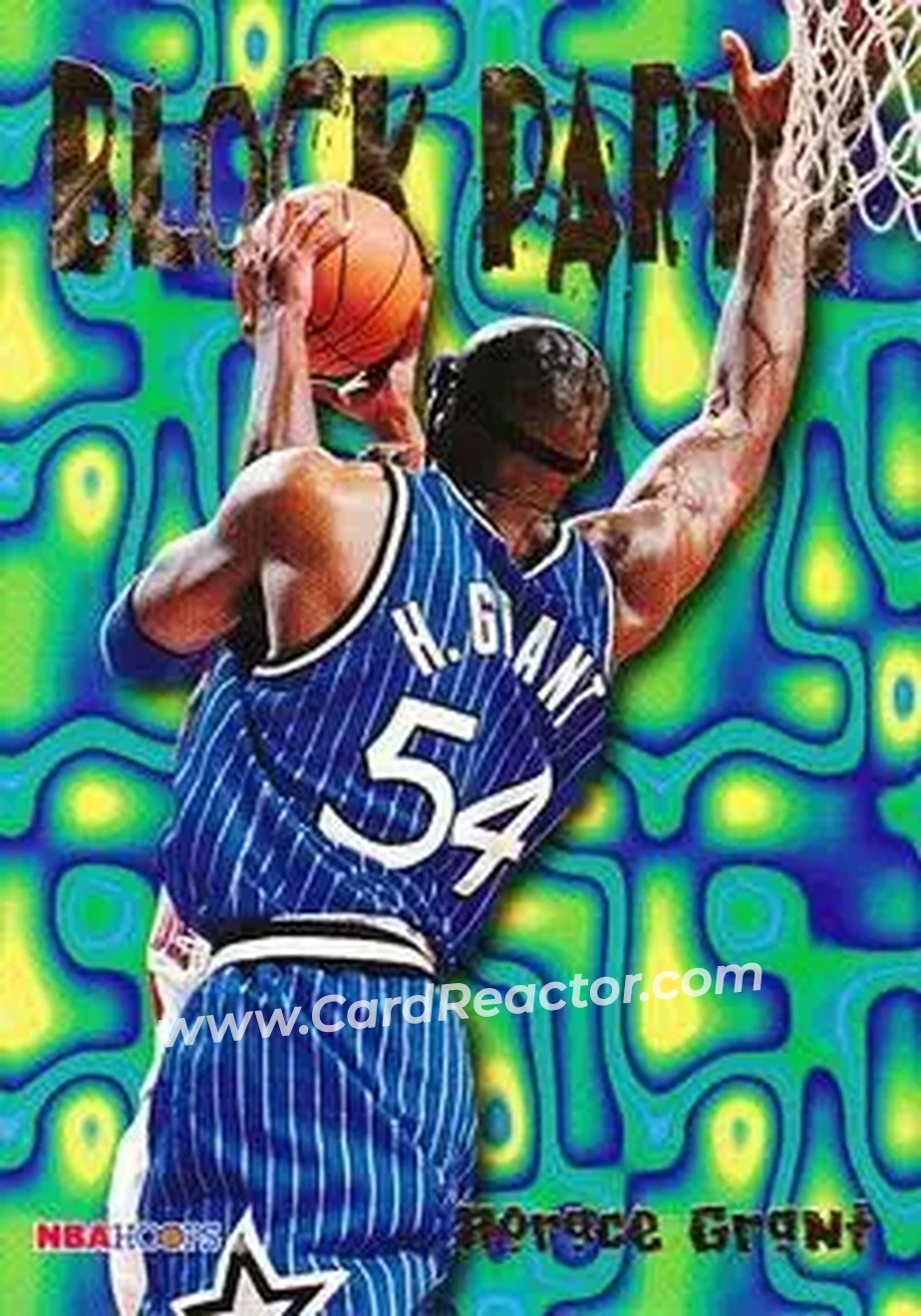 1995-96 Hoops - Block Party #12 - Horace Grant - Orlando Magic - Front