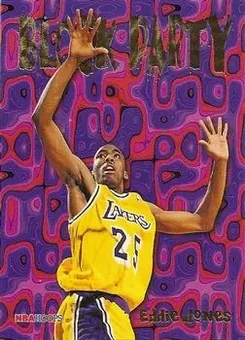 1995-96 Hoops #15 Block Party Eddie Jones