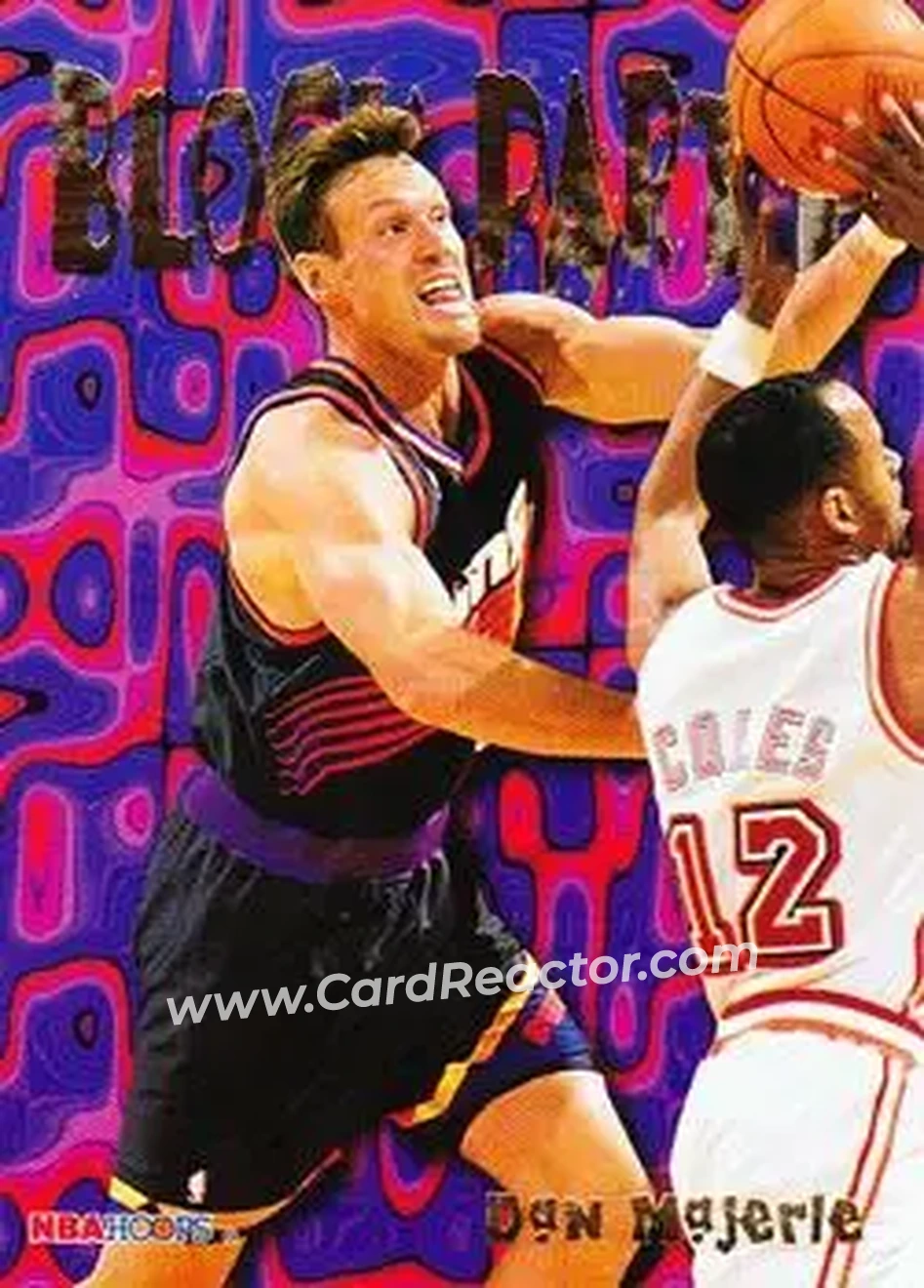 1995-96 Hoops - Block Party #20 - Dan Majerle - Phoenix Suns - Front