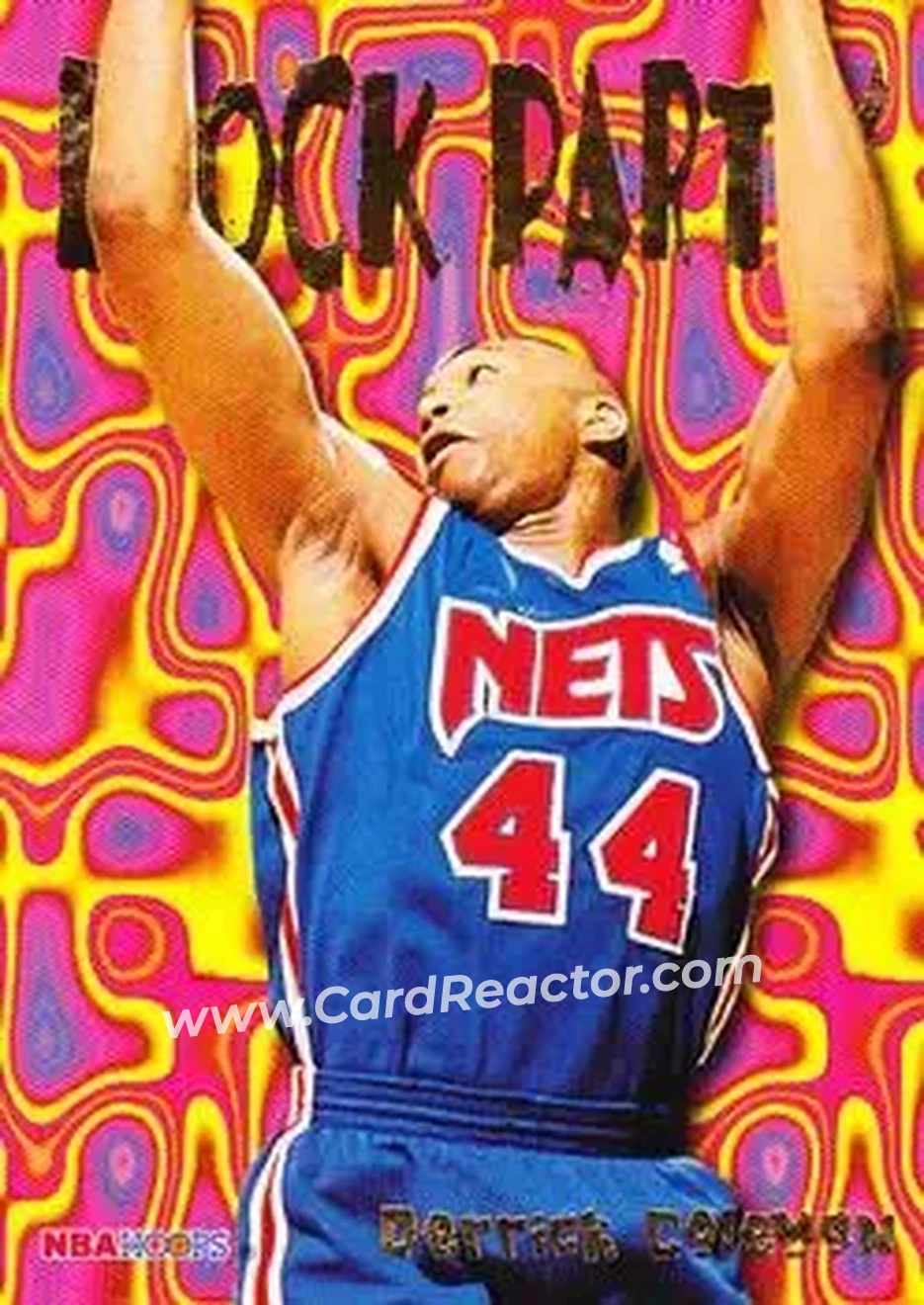 1995-96 Hoops - Block Party #24 - Derrick Coleman - New Jersey Nets - Front