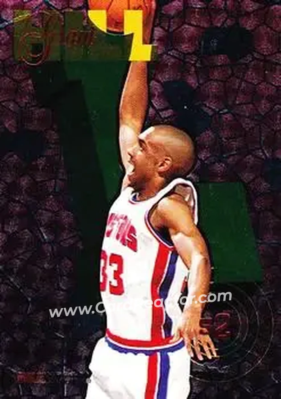 1995-96 Hoops - Grant Hill Slams #S2 - Grant Hill - Detroit Pistons - Front