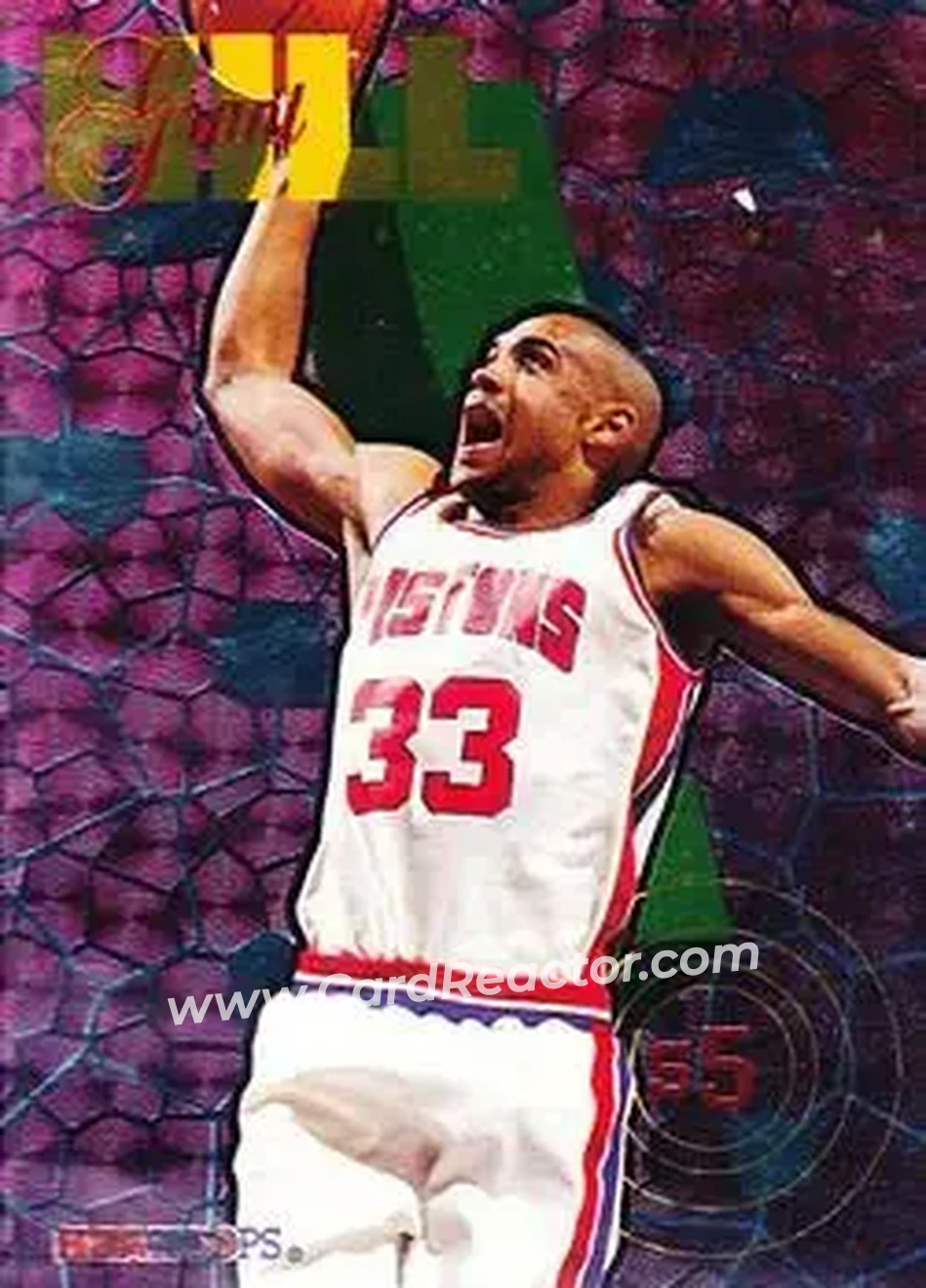 1995-96 Hoops - Grant Hill Slams #S5 - Grant Hill - Detroit Pistons - Front