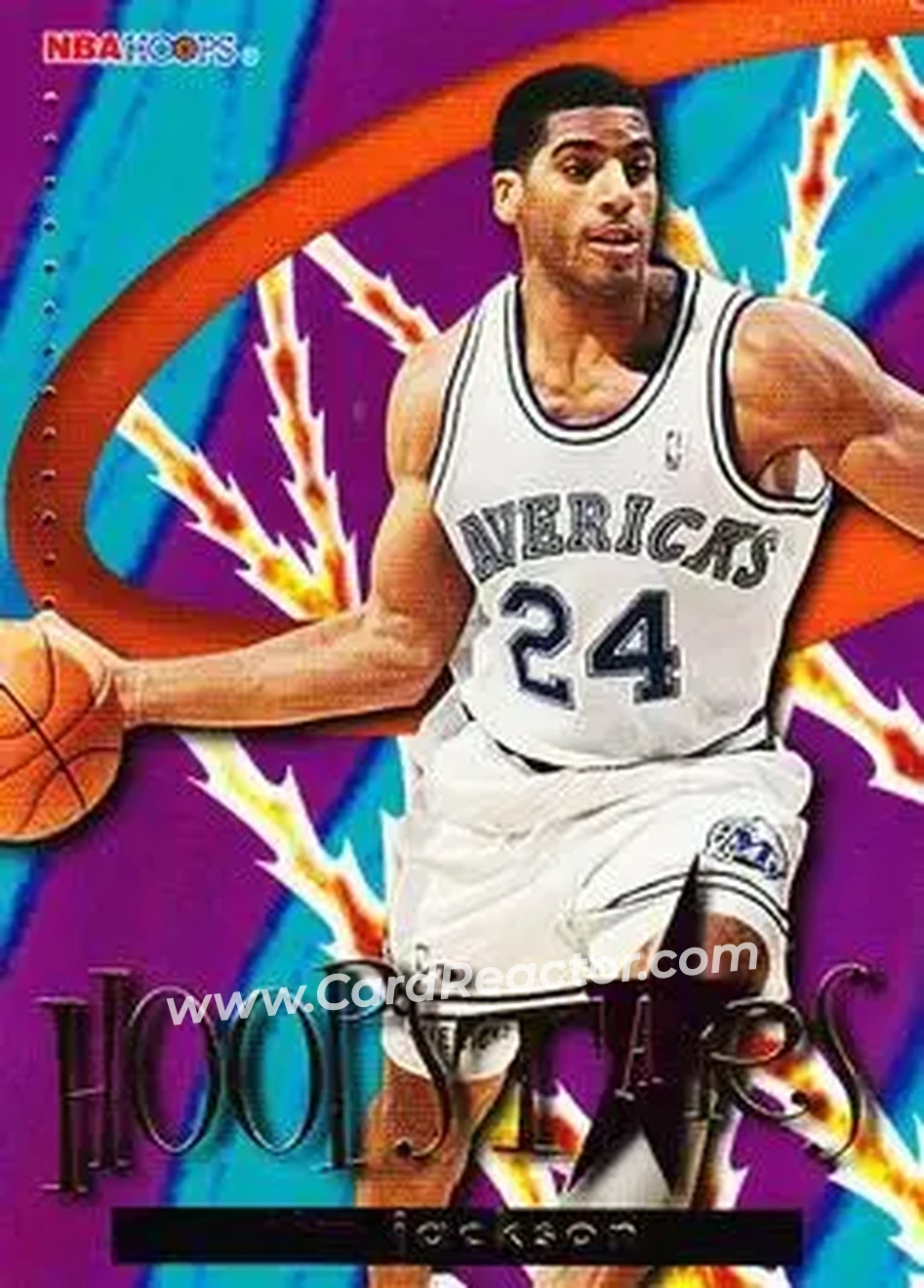 1995-96 Hoops - Hoopstars #HS2 - Jim Jackson - Dallas Mavericks - Front