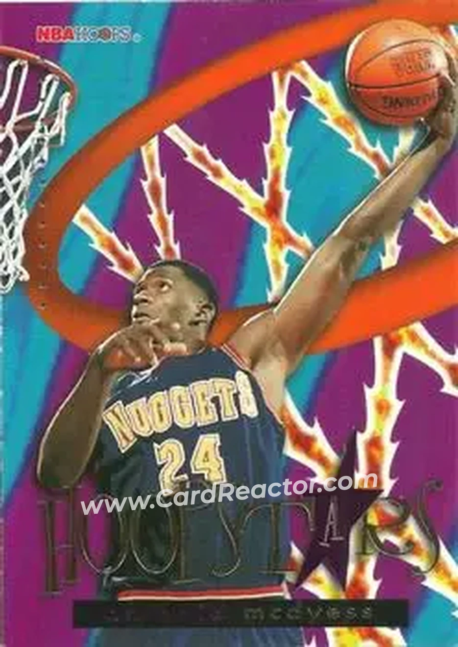 1995-96 Hoops - Hoopstars #HS3 - Antonio McDyess - Denver Nuggets - Front