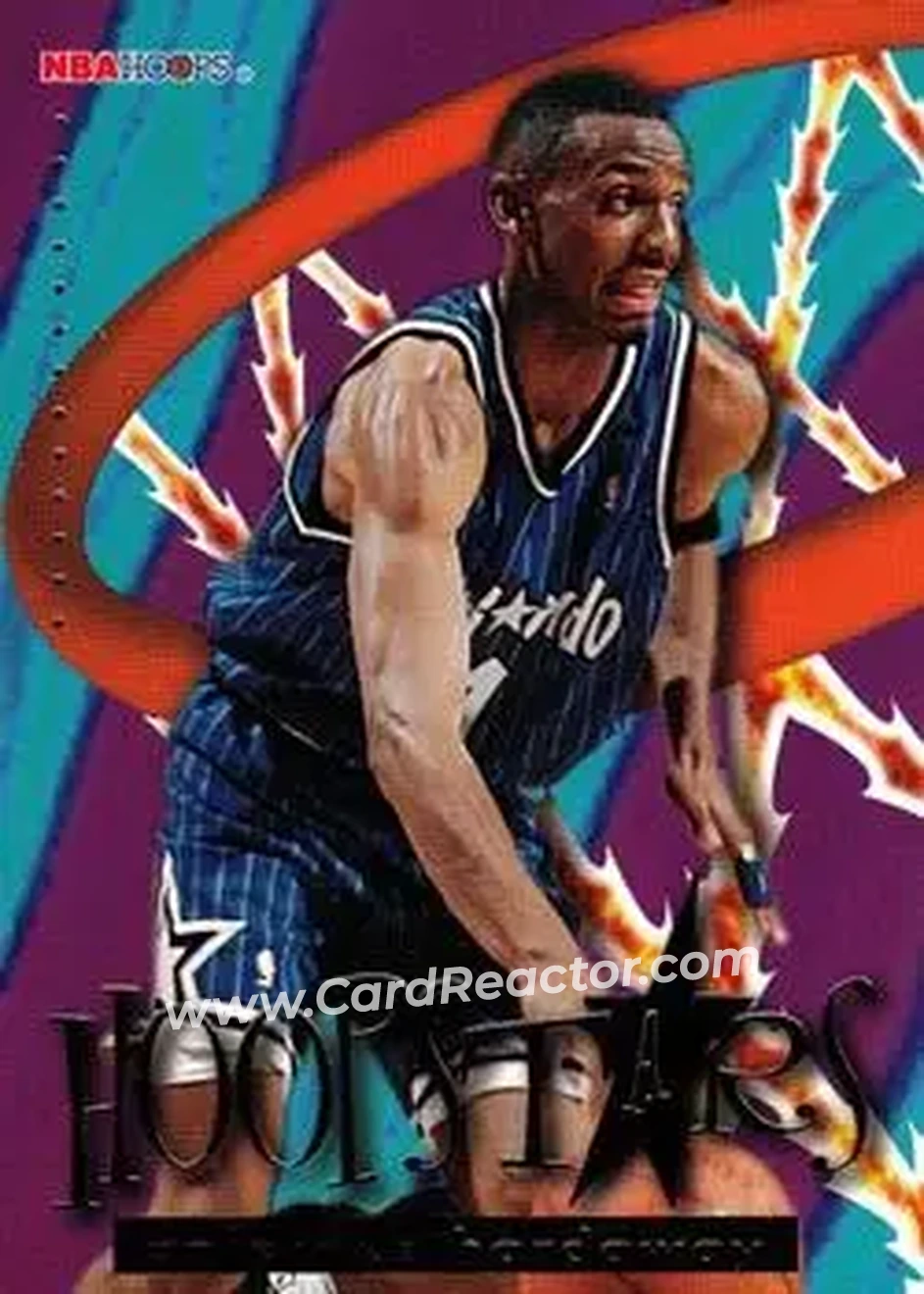 1995-96 Hoops - Hoopstars #HS8 - Anfernee Hardaway - Orlando Magic - Front