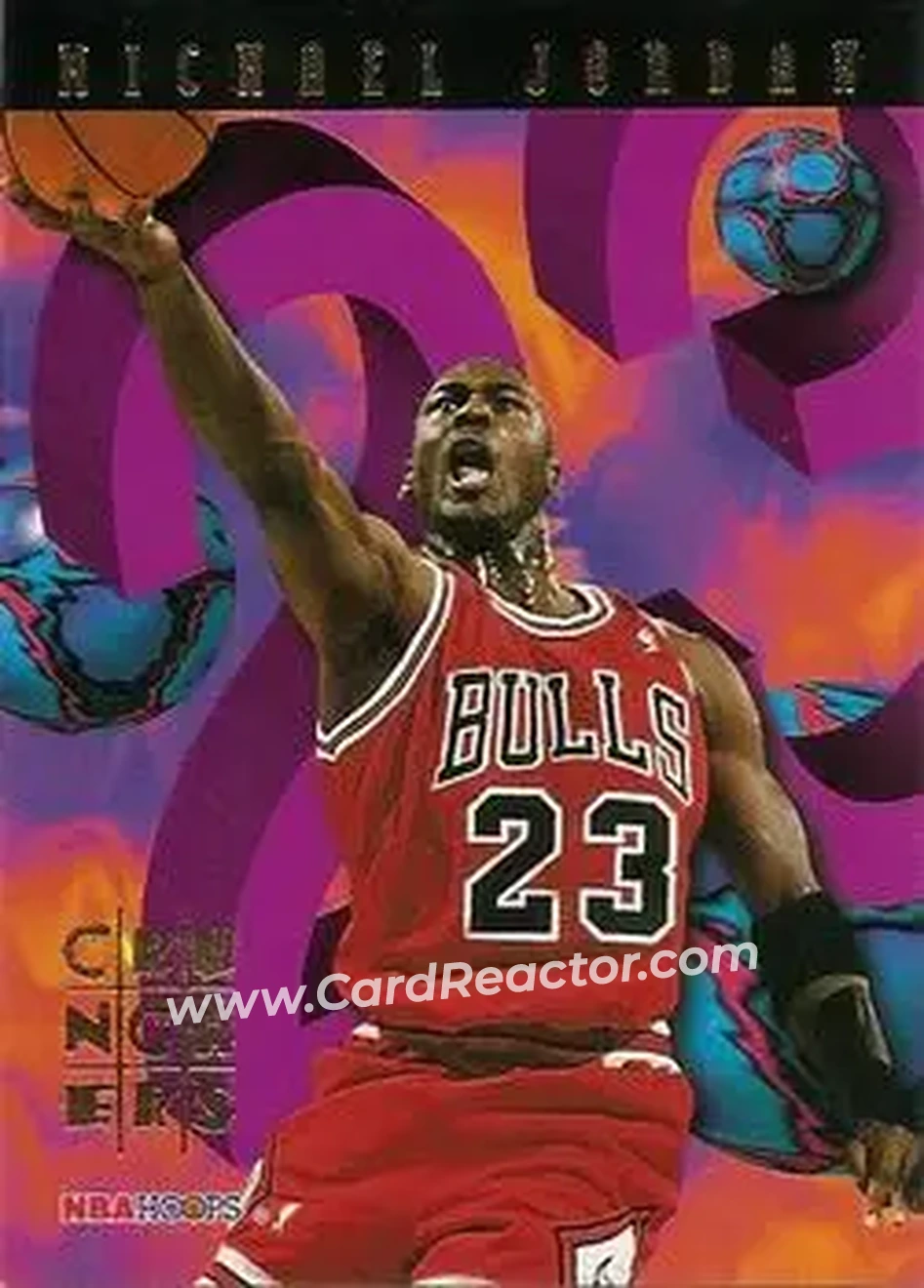 1995-96 Hoops - Number Crunchers #1 - Michael Jordan - Chicago Bulls - Front