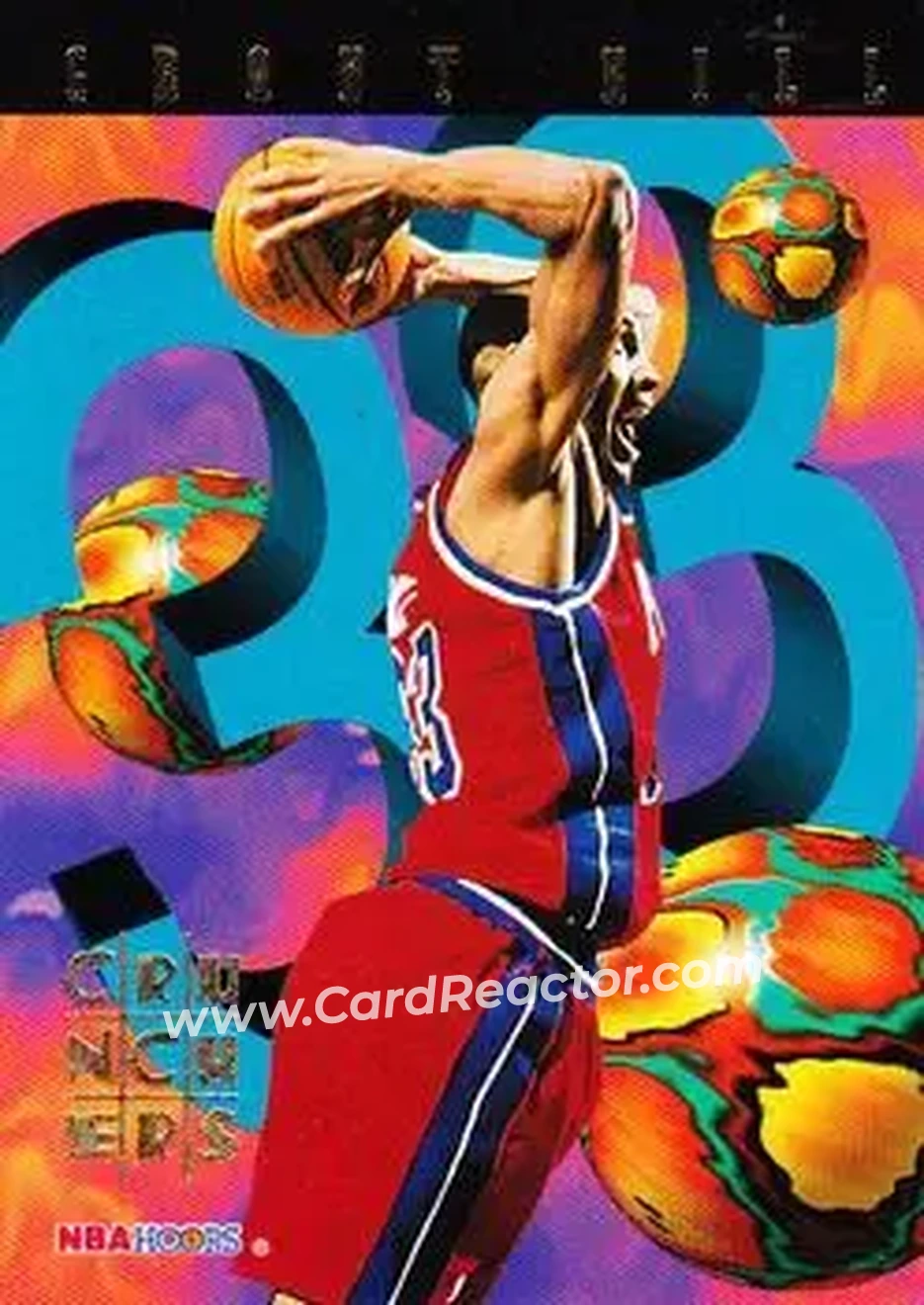 1995-96 Hoops - Number Crunchers #3 - Grant Hill - Detroit Pistons - Front