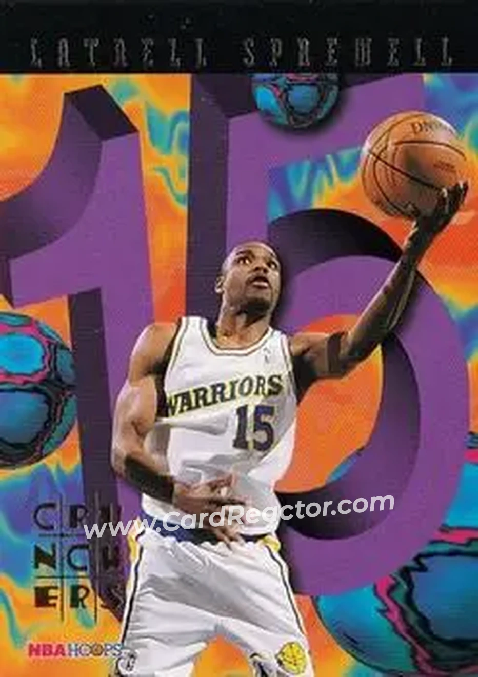 1995-96 Hoops - Number Crunchers #7 - Latrell Sprewell - Golden State Warriors - Front