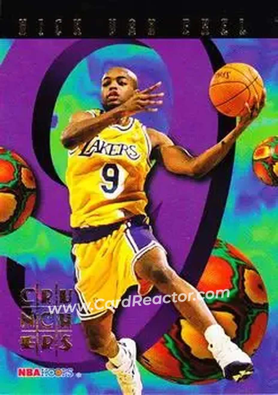 1995-96 Hoops - Number Crunchers #9 - Nick Van Exel - Los Angeles Lakers - Front