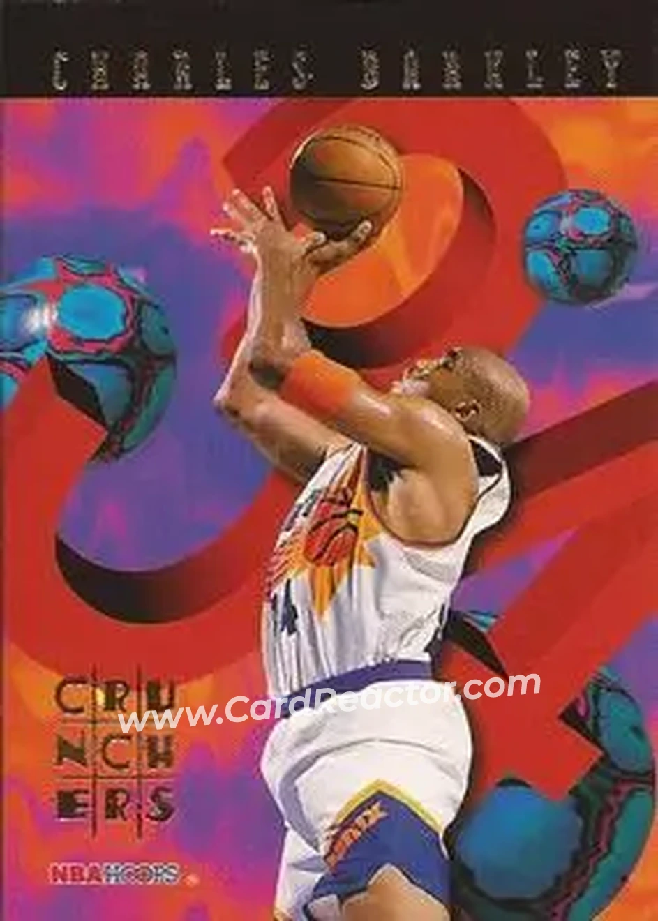 1995-96 Hoops - Number Crunchers #10 - Charles Barkley - Phoenix Suns - Front