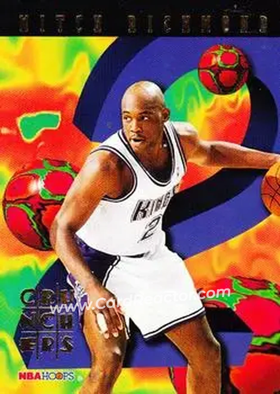 1995-96 Hoops - Number Crunchers #11 - Mitch Richmond - Sacramento Kings - Front
