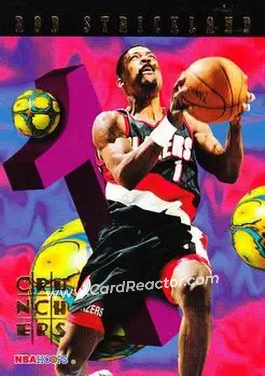 1995-96 Hoops - Number Crunchers #14 - Rod Strickland - Portland Trail Blazers - Front