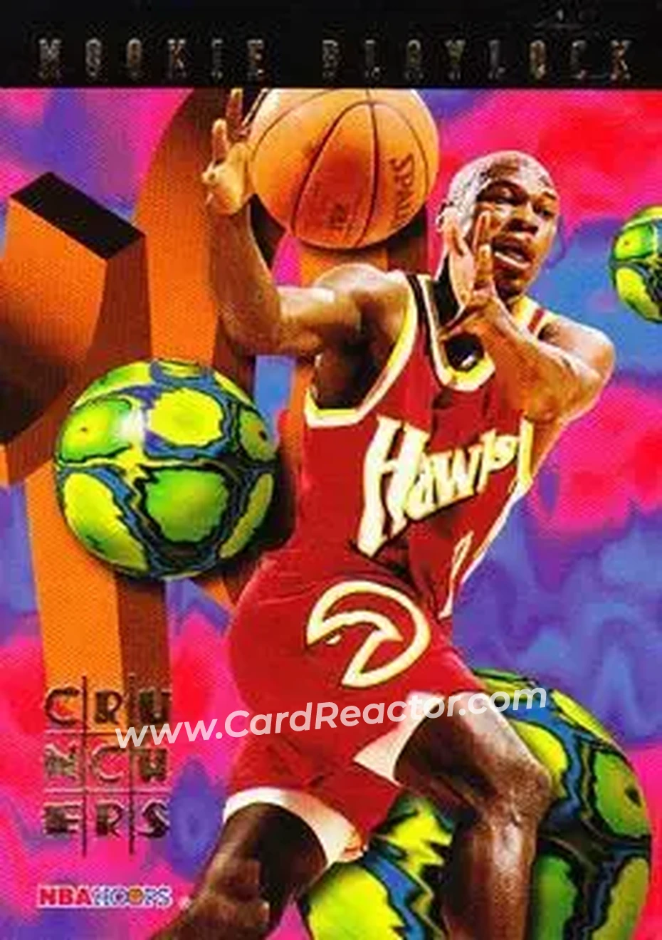 1995-96 Hoops - Number Crunchers #25 - Mookie Blaylock - Atlanta Hawks - Front