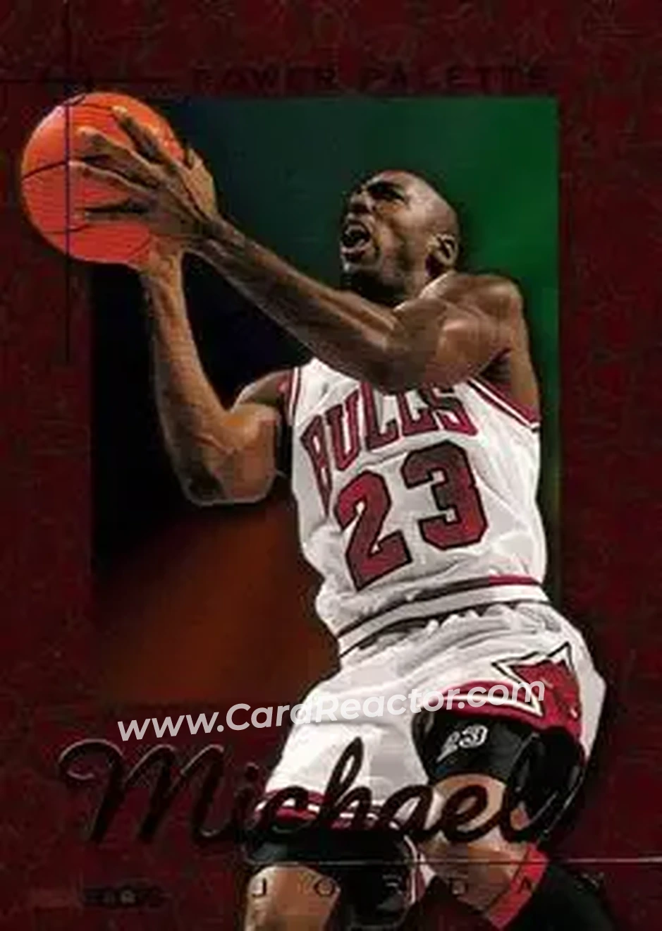 1995-96 Hoops - Power Palette #1 - Michael Jordan - Chicago Bulls - Front