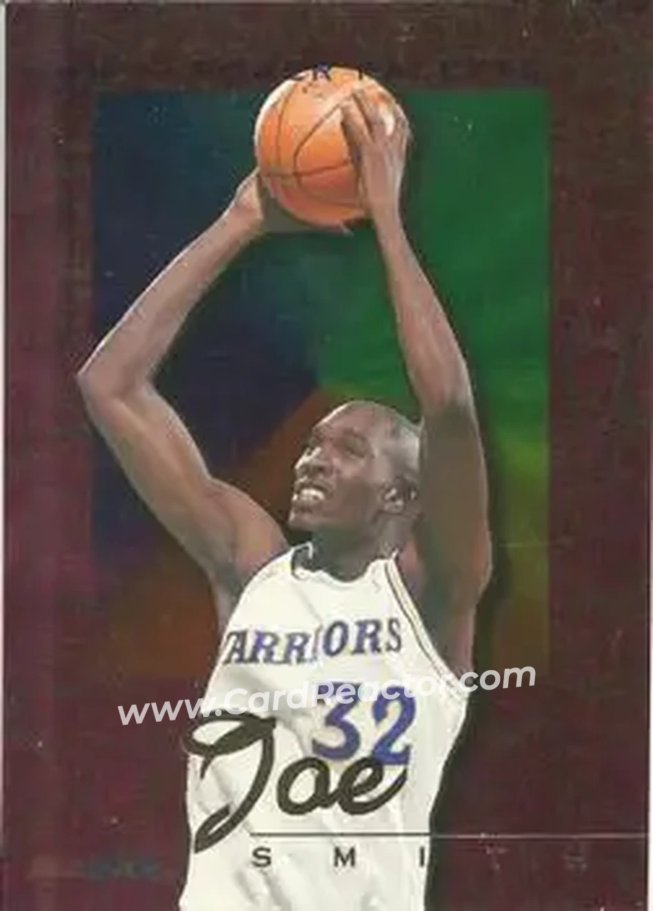 1995-96 Hoops - Power Palette #4 - Joe Smith - Golden State Warriors - Front