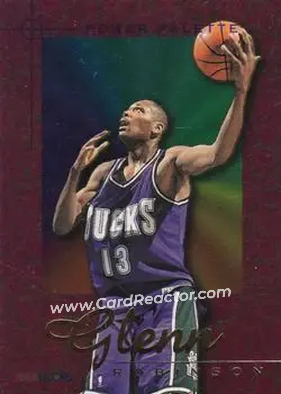 1995-96 Hoops - Power Palette #6 - Glenn Robinson - Milwaukee Bucks - Front