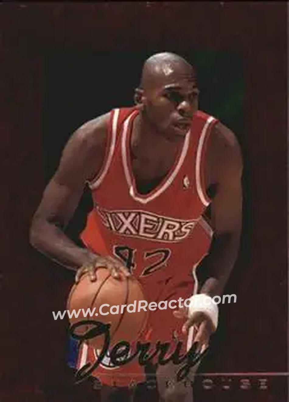 1995-96 Hoops - Power Palette #9 - Jerry Stackhouse - Philadelphia 76ers - Front