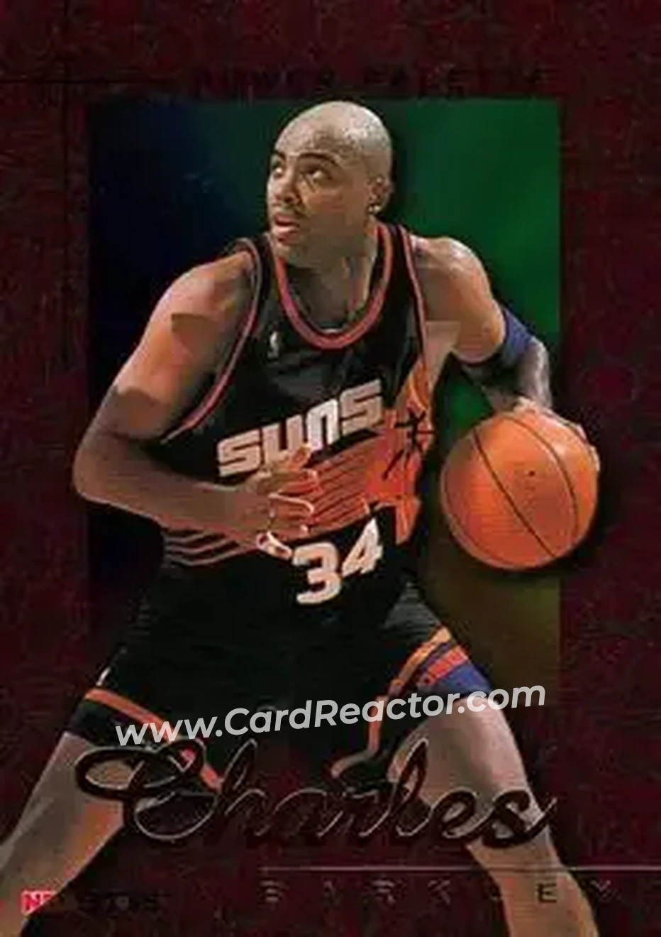 1995-96 Hoops - Power Palette #10 - Charles Barkley - Phoenix Suns - Front