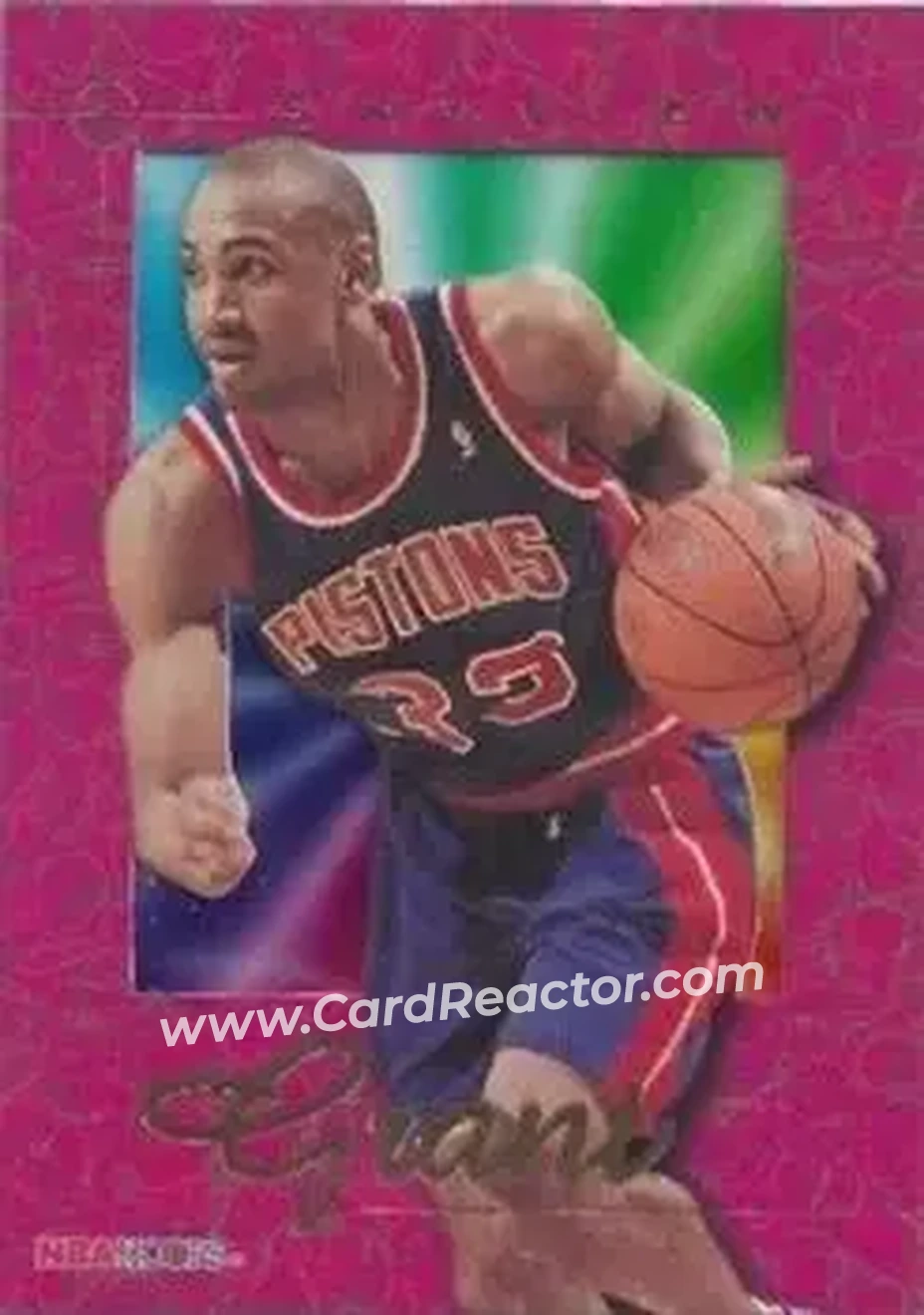 1995-96 Hoops - SkyView #SV3 - Grant Hill - Detroit Pistons - Front