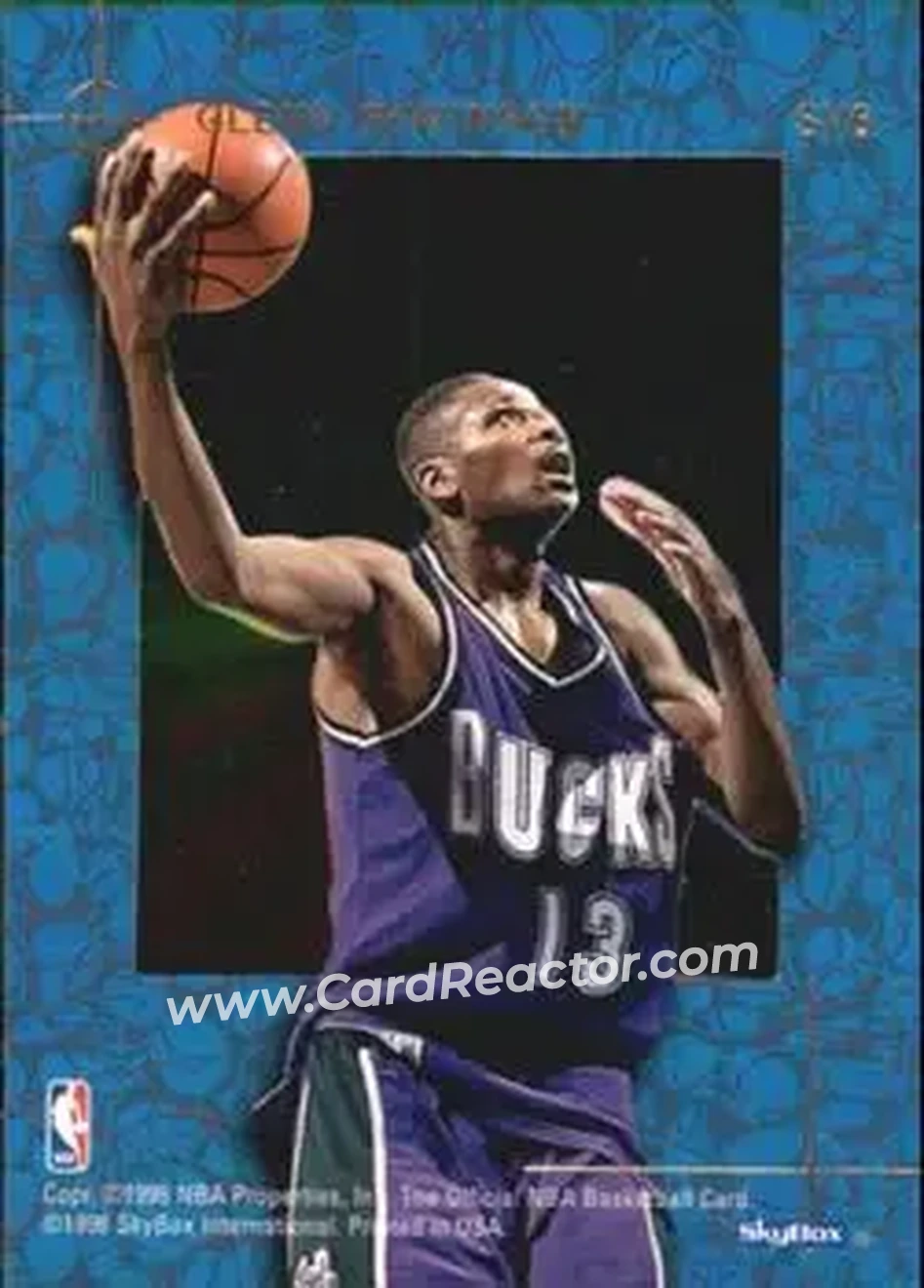 1995-96 Hoops - SkyView #SV6 - Glenn Robinson - Milwaukee Bucks - Back