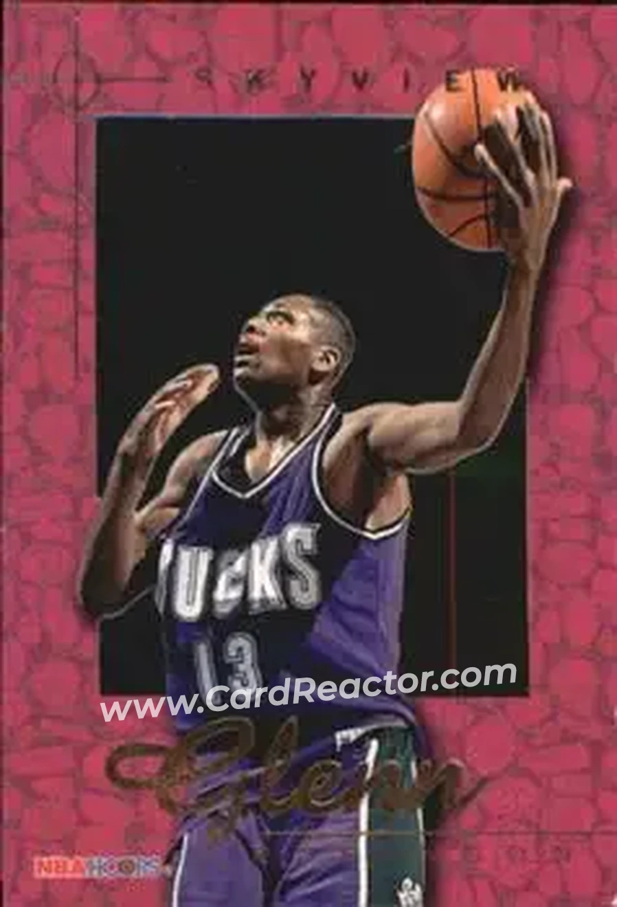 1995-96 Hoops - SkyView #SV6 - Glenn Robinson - Milwaukee Bucks - Front