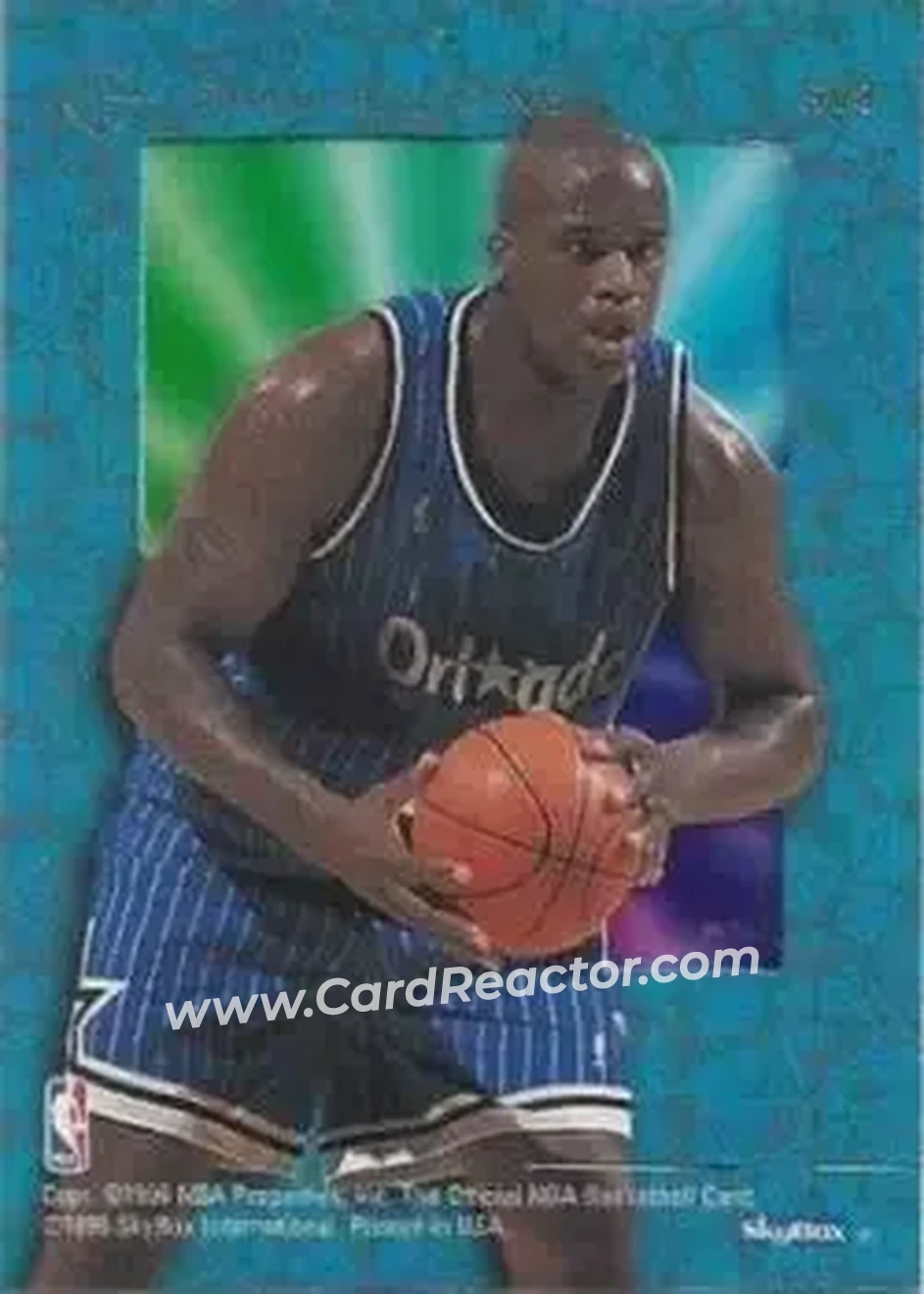1995-96 Hoops - SkyView #SV8 - Shaquille O'Neal - Orlando Magic - Back