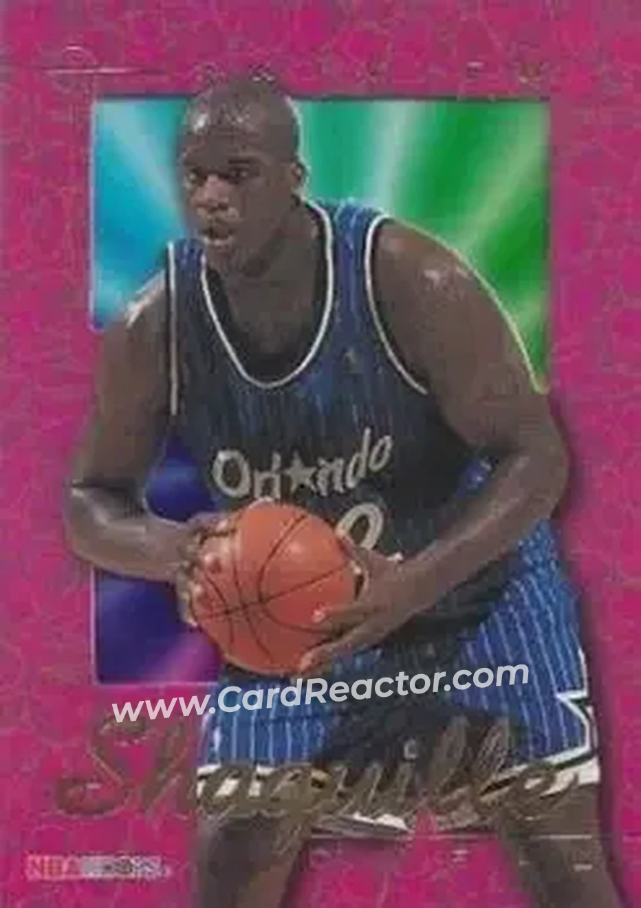 1995-96 Hoops - SkyView #SV8 - Shaquille O'Neal - Orlando Magic - Front