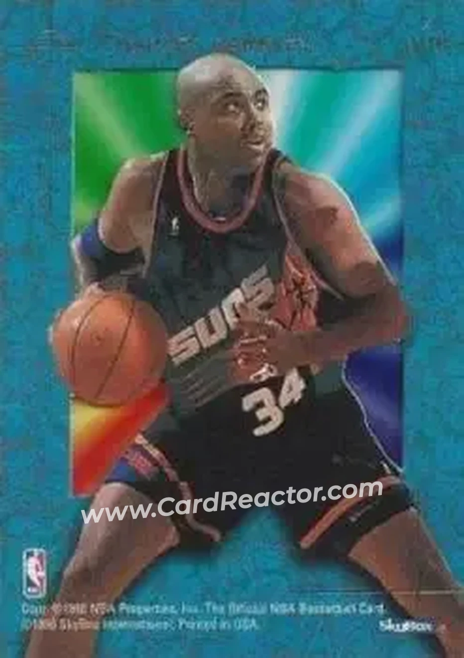1995-96 Hoops - SkyView #SV10 - Charles Barkley - Phoenix Suns - Back