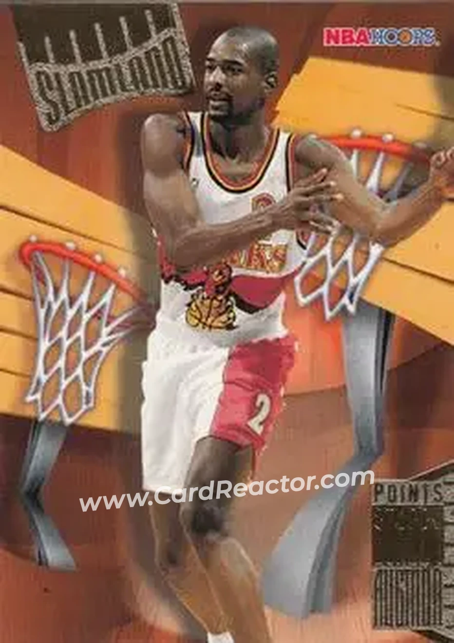 1995-96 Hoops - Slamland #SL1 - Stacey Augmon - Atlanta Hawks - Front