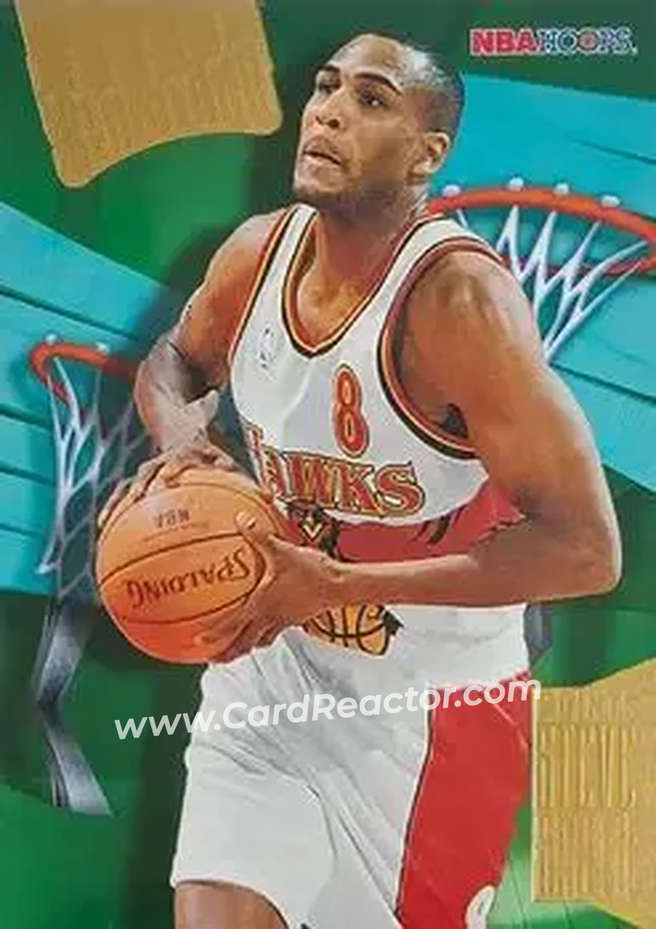 1995-96 Hoops - Slamland #SL2 - Steve Smith - Atlanta Hawks - Front