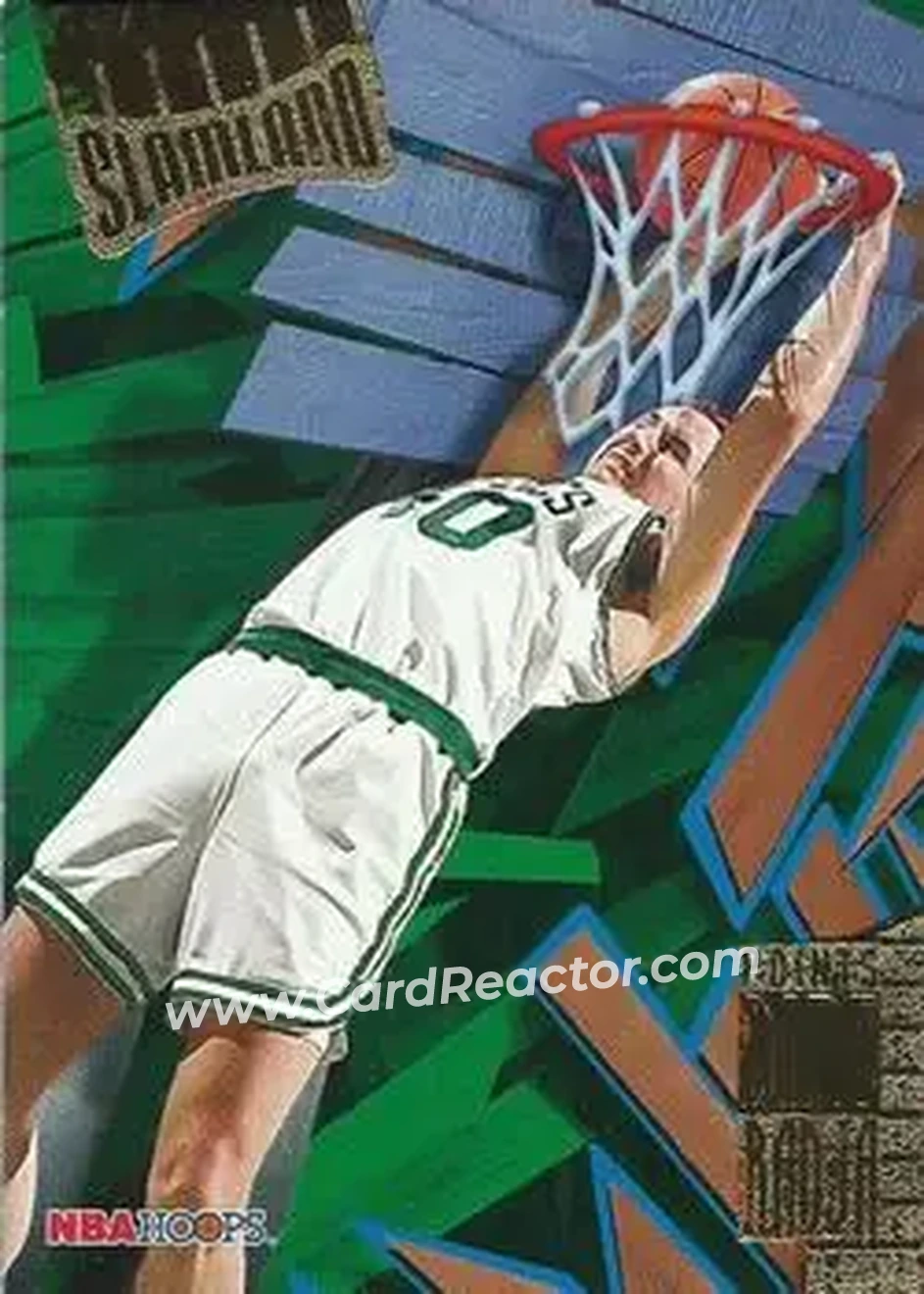 1995-96 Hoops - Slamland #SL4 - Dino Radja - Boston Celtics - Front