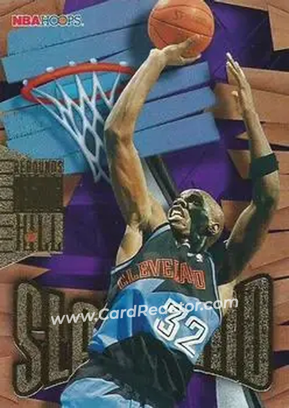 1995-96 Hoops - Slamland #SL9 - Tyrone Hill - Cleveland Cavaliers - Front