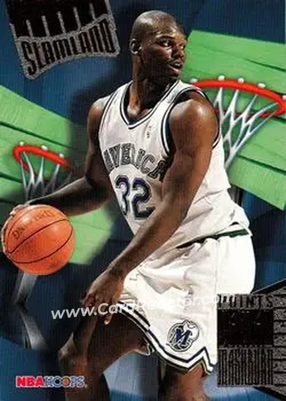 1995-96 Hoops - Slamland #SL11 - Jamal Mashburn - Dallas Mavericks - Front