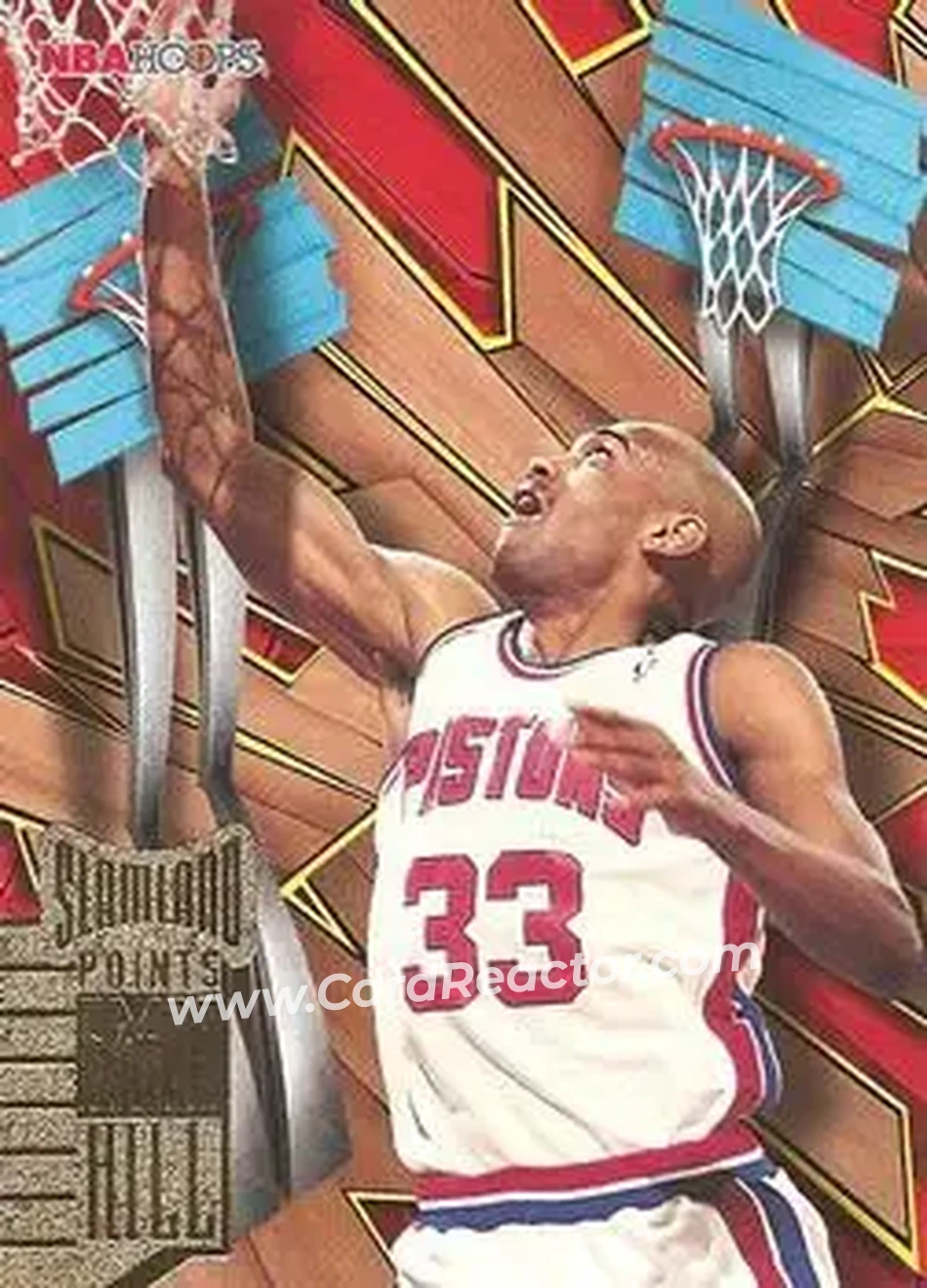 1995-96 Hoops - Slamland #SL14 - Grant Hill - Detroit Pistons - Front
